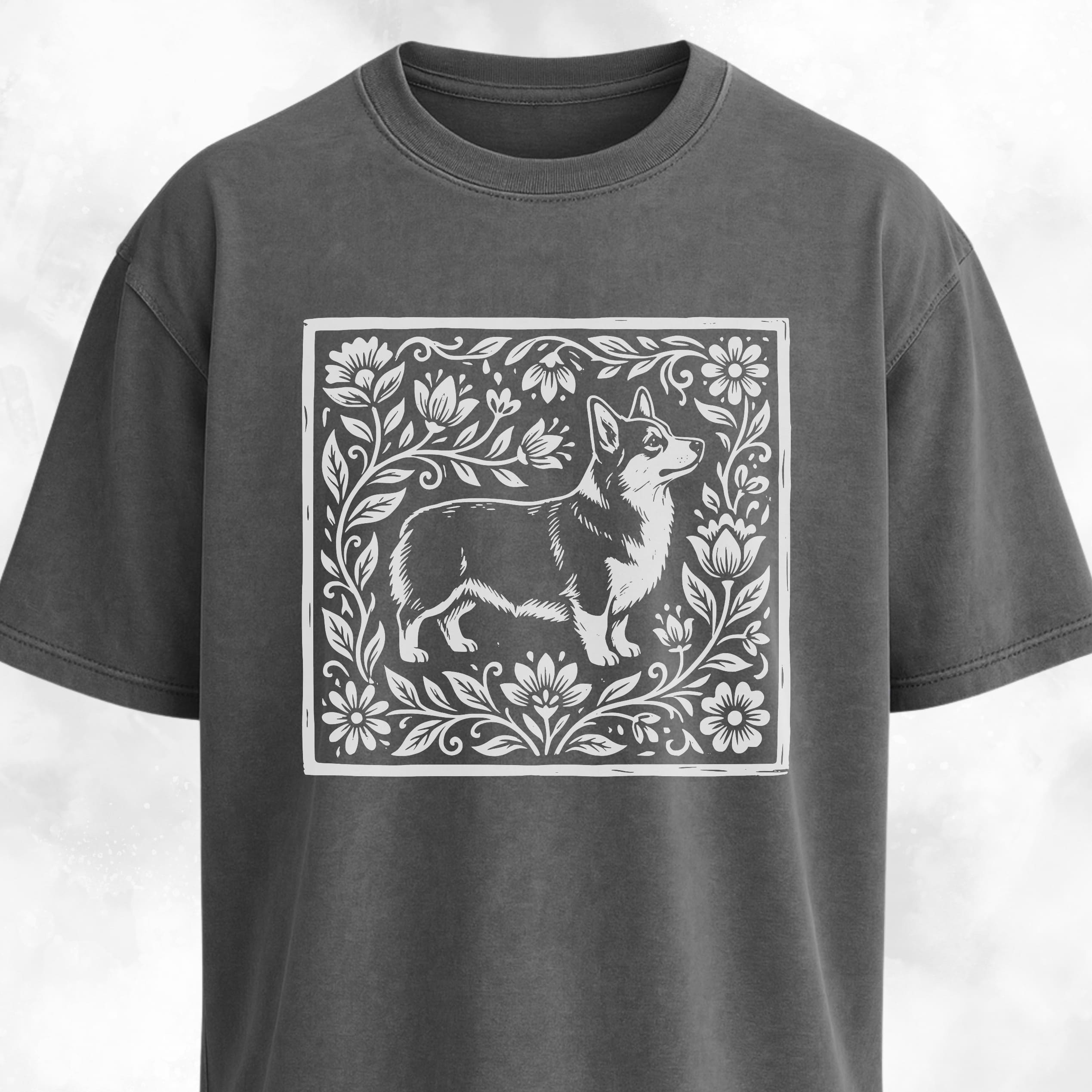 Floral Corgi T-Shirt