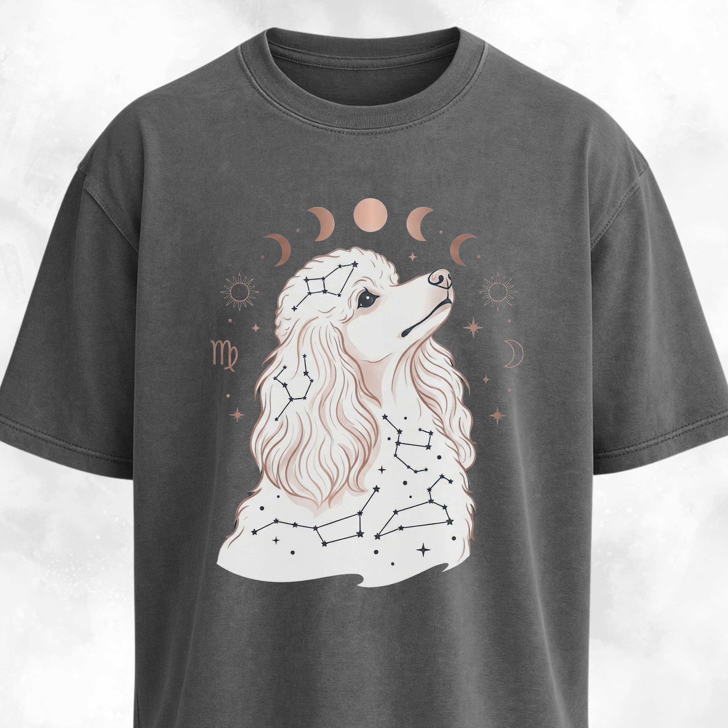 Astrology Poodle Graphic T-Shirt