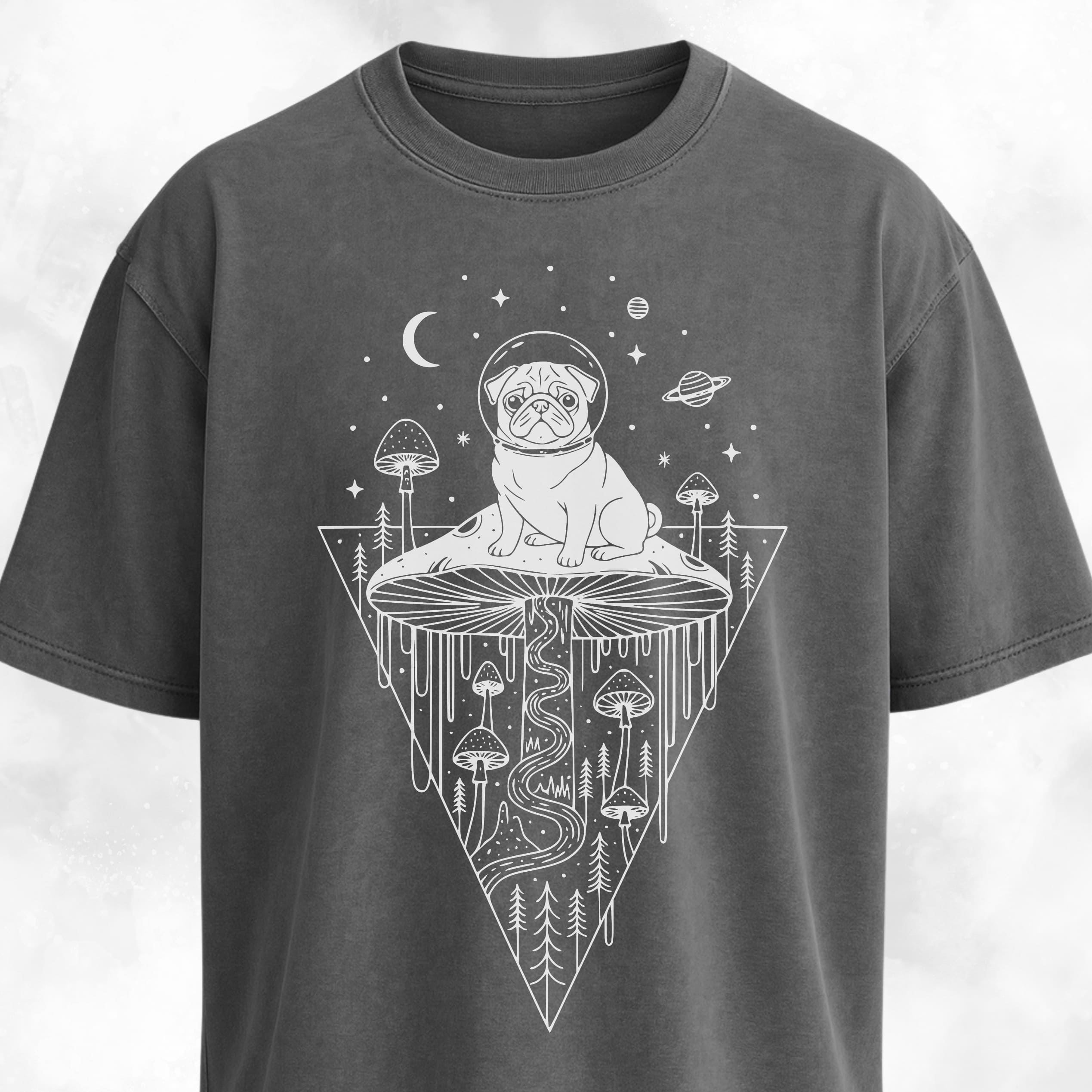 Pug Mushroom Hallucinations T-Shirt