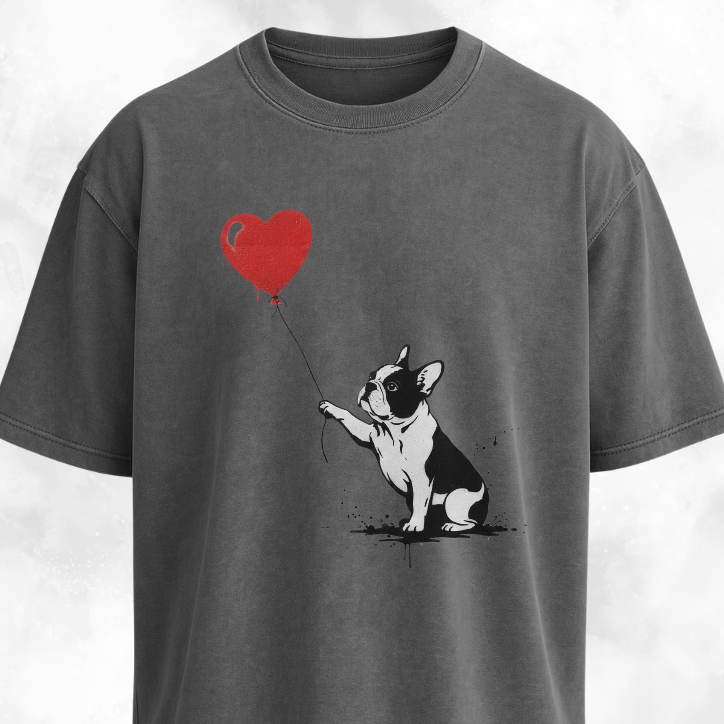 Frenchie With A Red Balloon T-Shirt