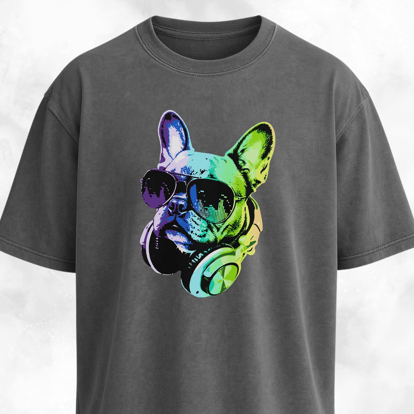 Frenchie DJ With Headphones T-Shirt