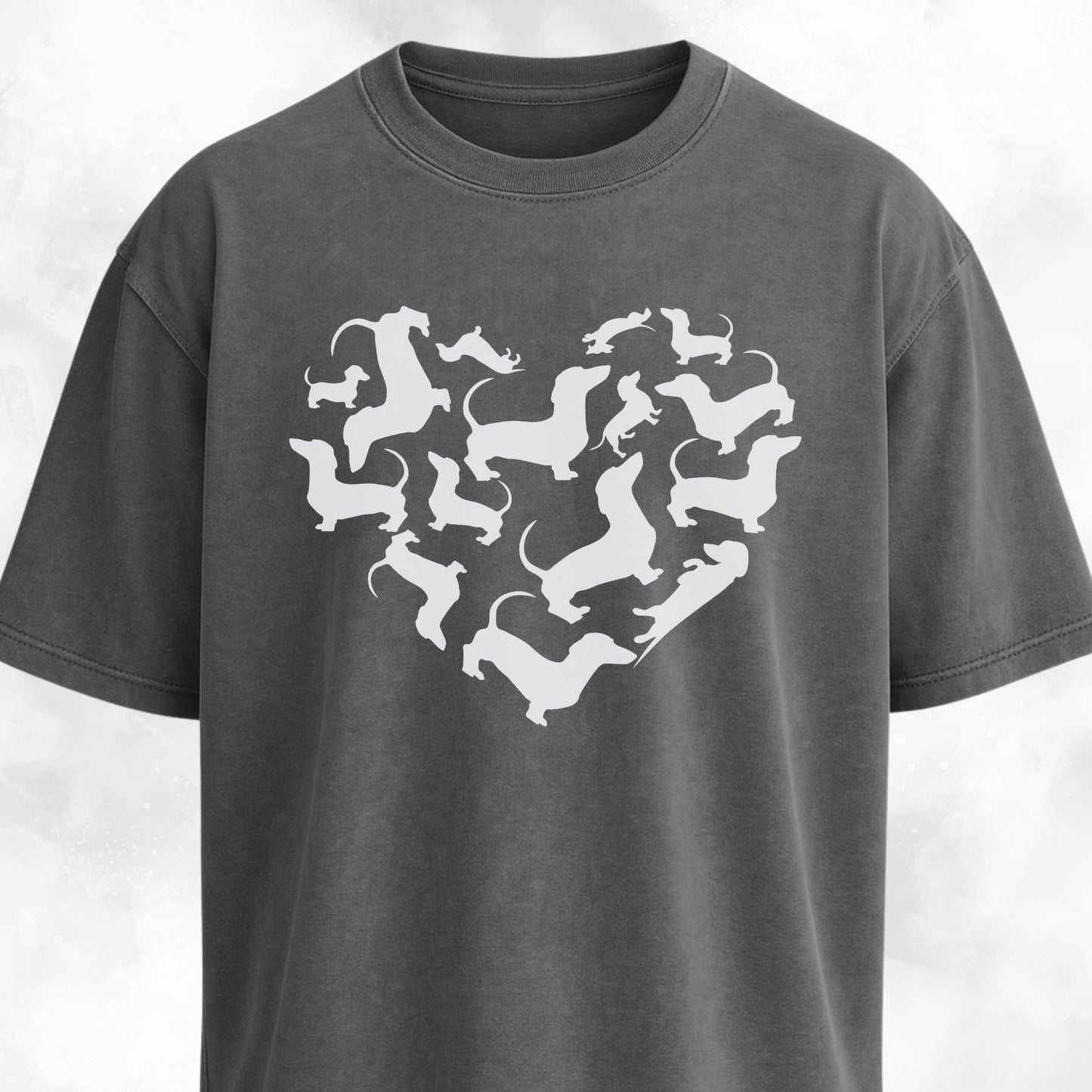 Dachshunds Heart Mosaic T-Shirt