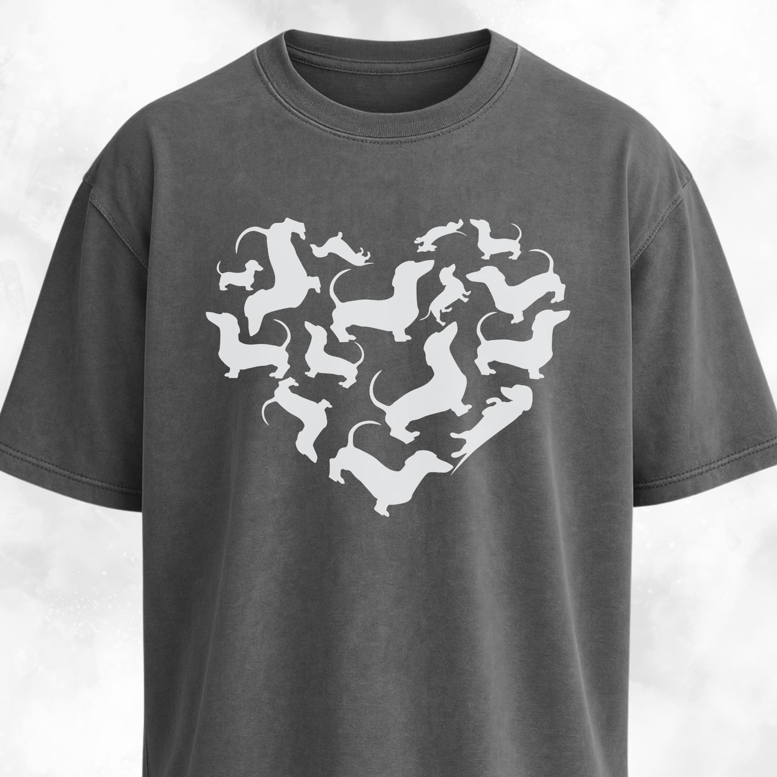 Dachshunds Heart Mosaic T-Shirt