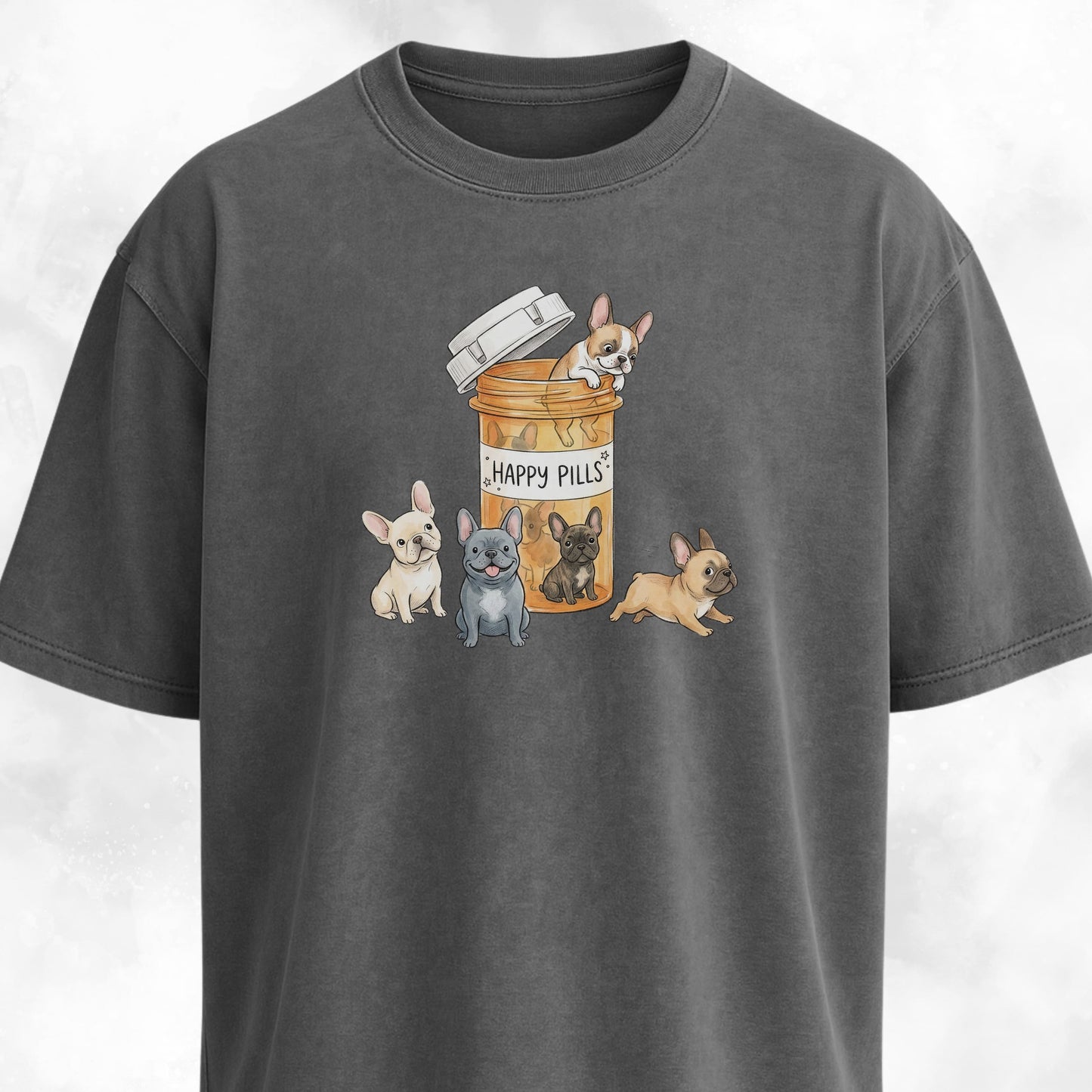 Frenchies Happy Pills T-Shirt
