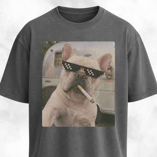 French Bulldog Vintage Selfie T-Shirt