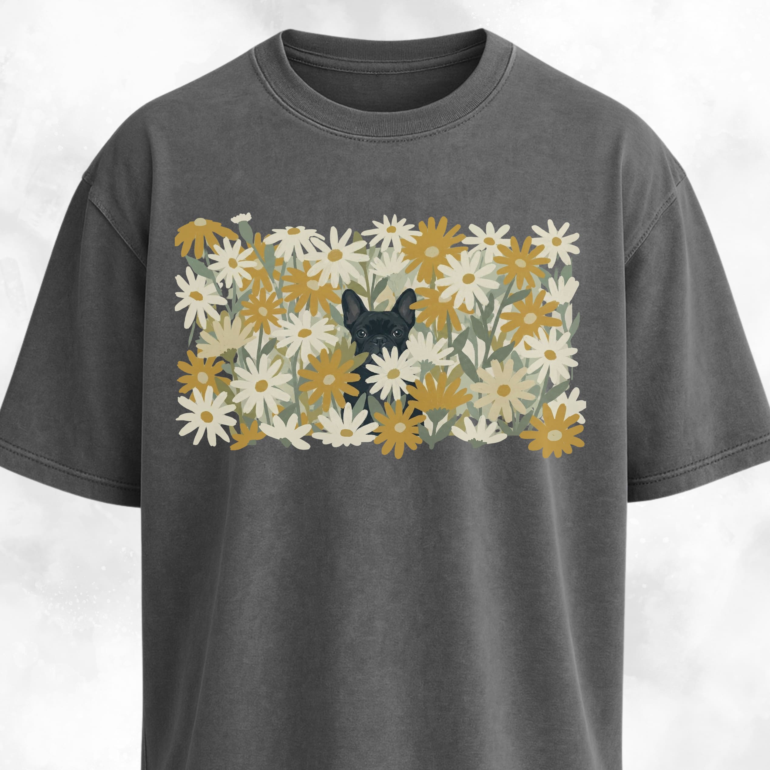 Frenchie In A Field Of Daisies T-Shirt