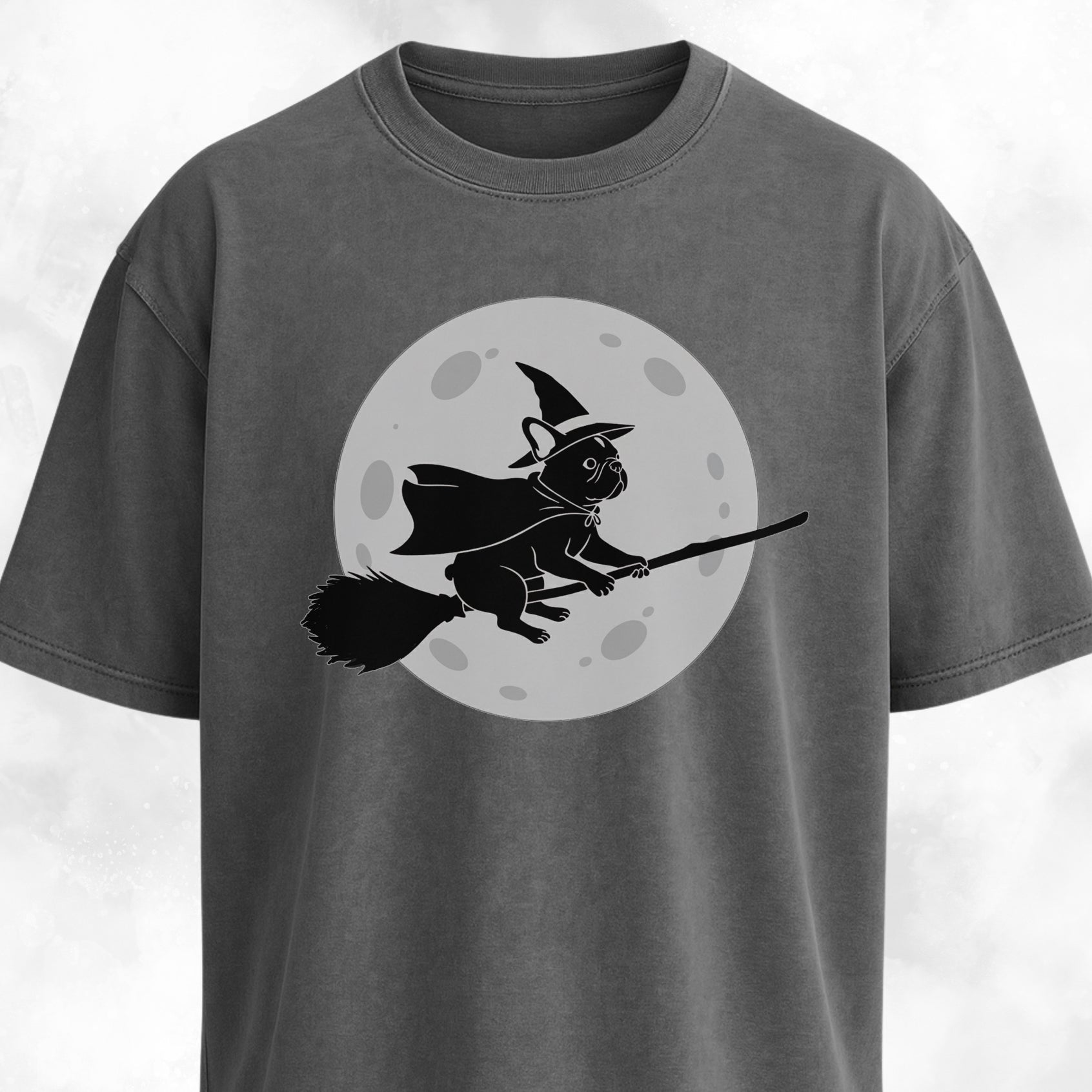 Flying French Bulldog On A Full Moon T-Shirt