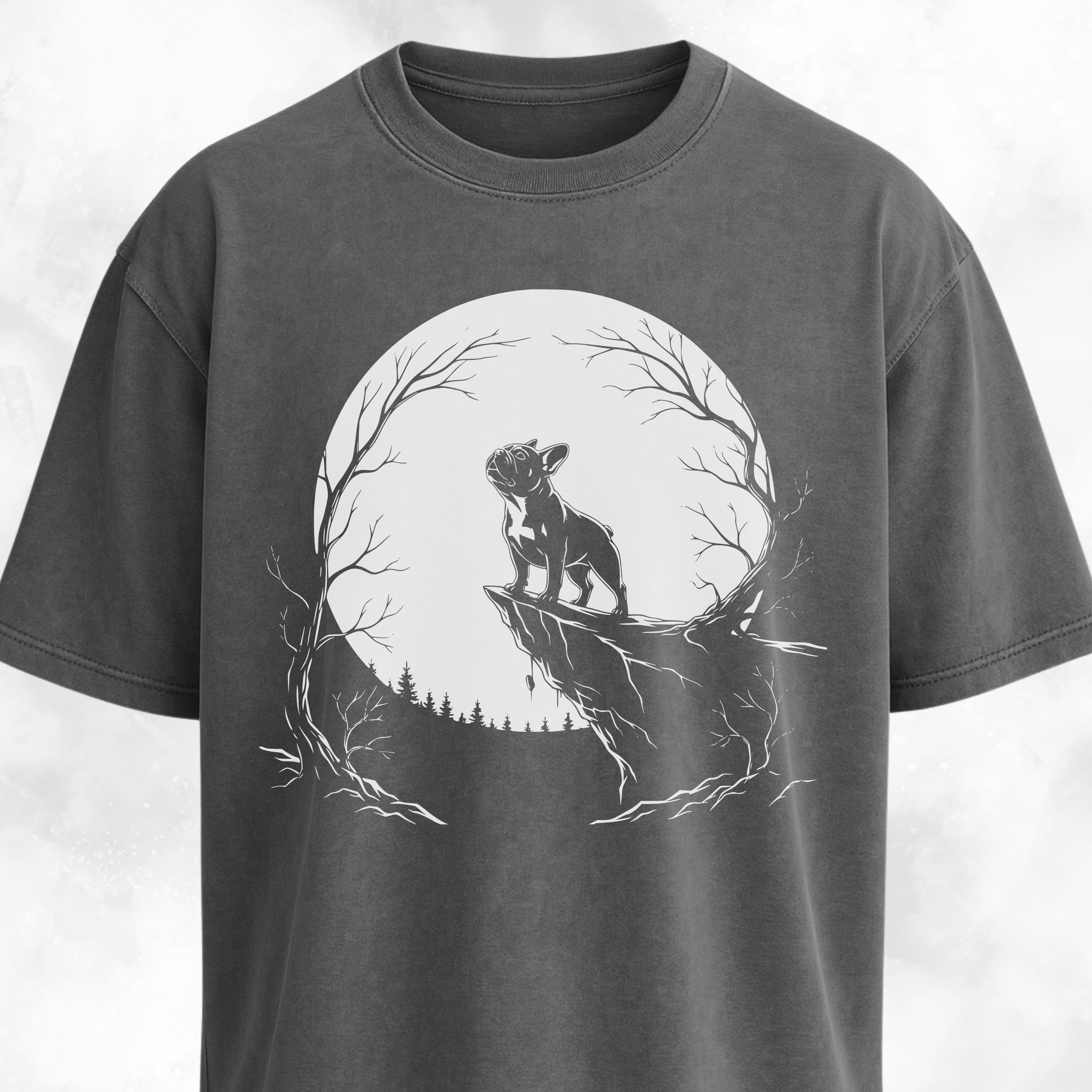 French Bulldog Howling At The Moon T-Shirt
