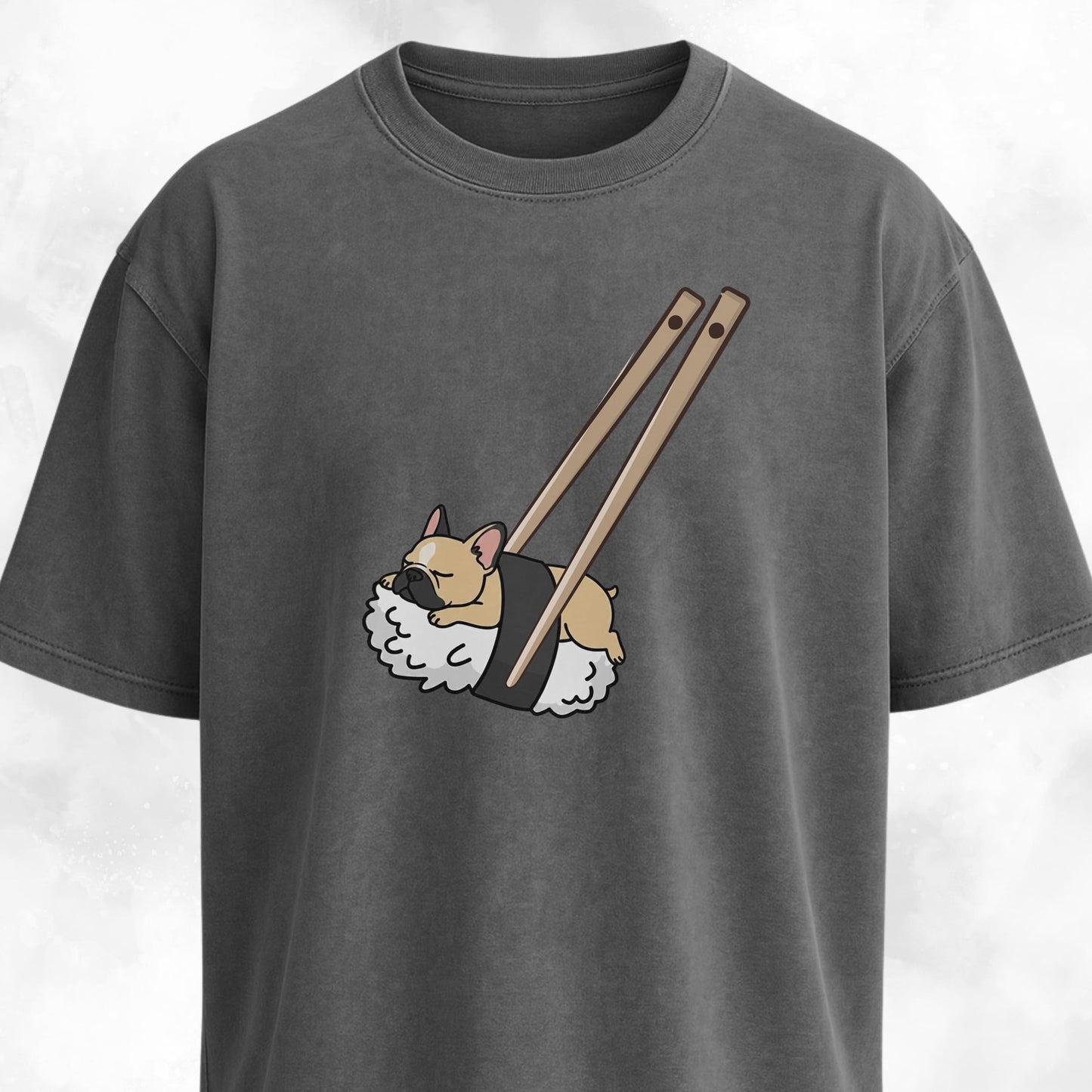 Frenchie Sushi With Chopsticks T-Shirt