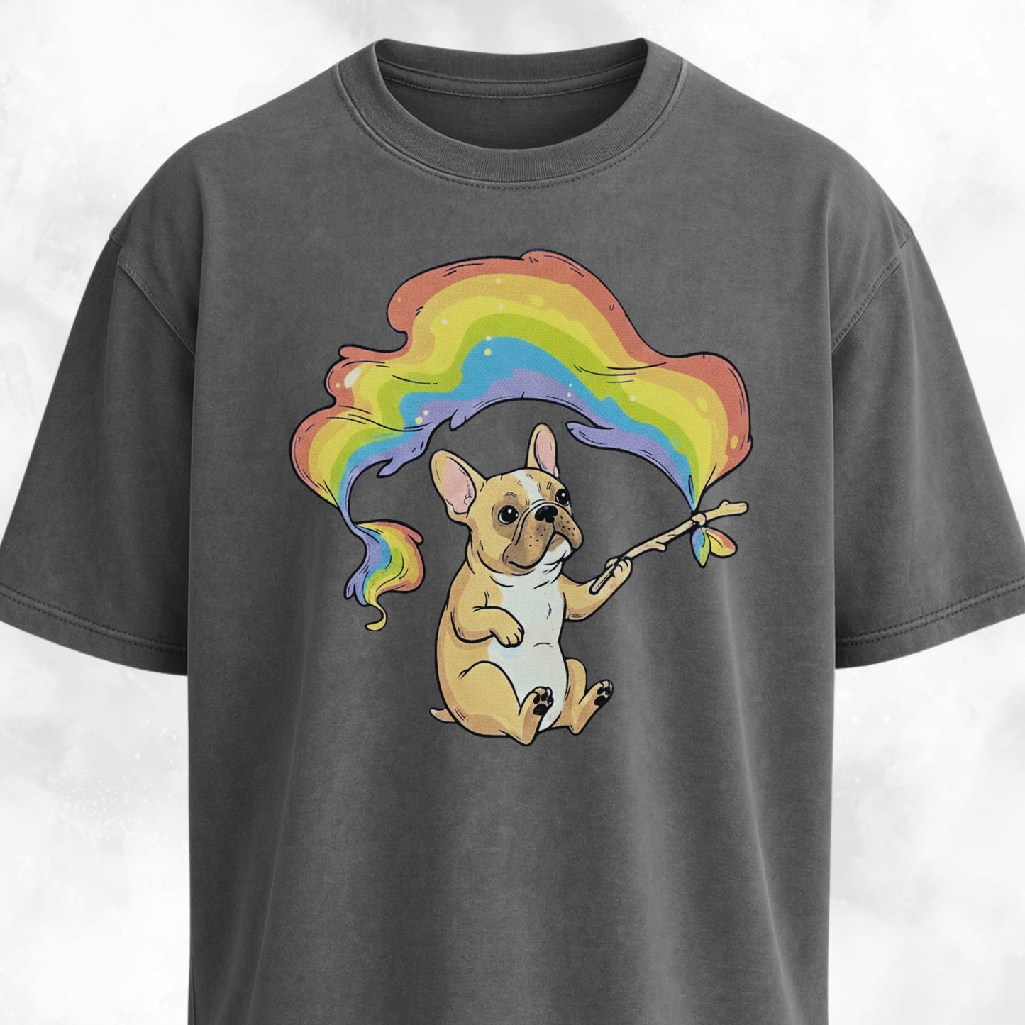 Rainbow Flag French Bulldog T-Shirt