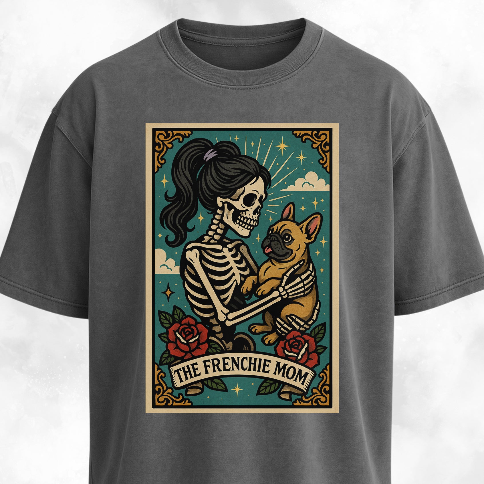 Frenchie Mom Tarot Card T-Shirt