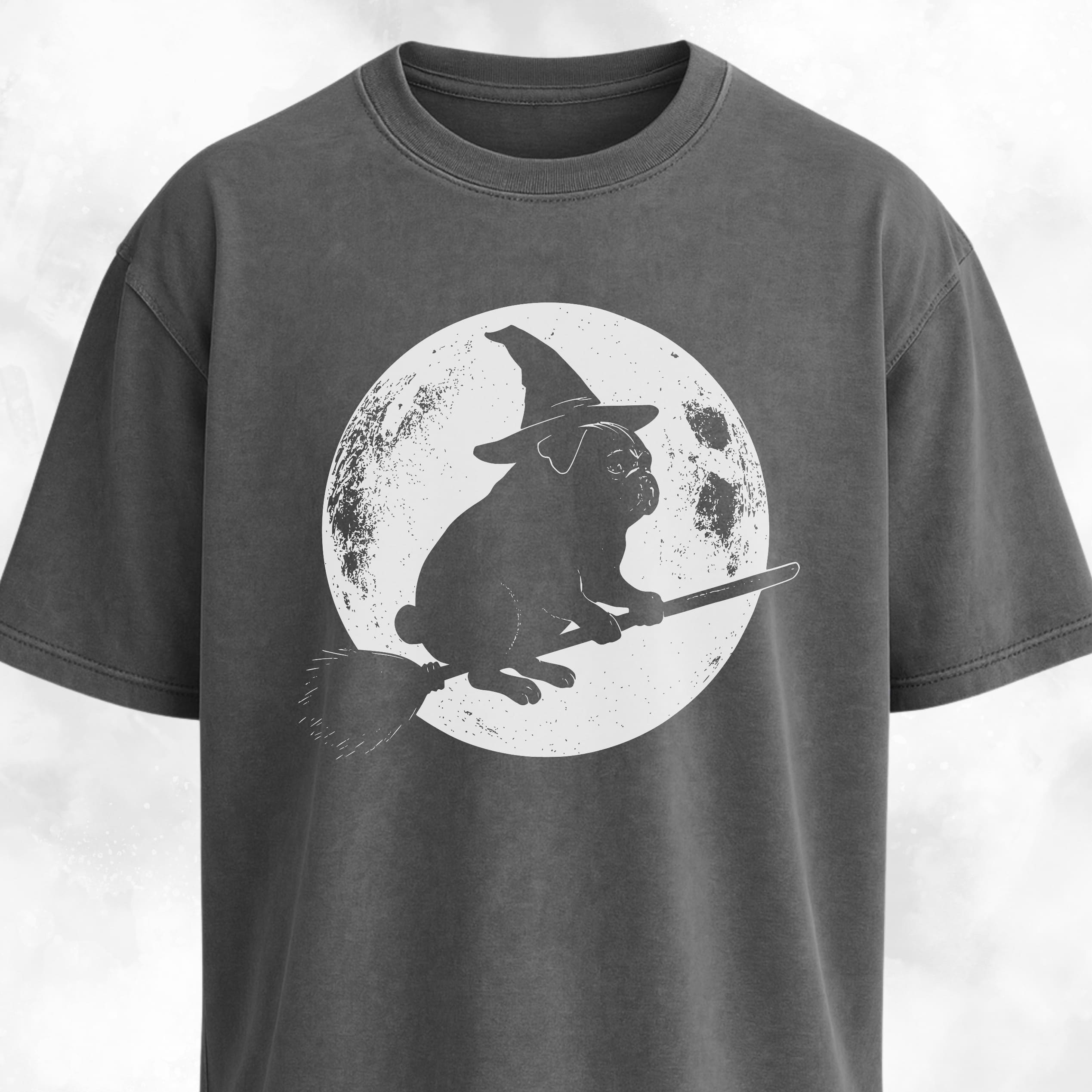 Pug On A Broom T-Shirt