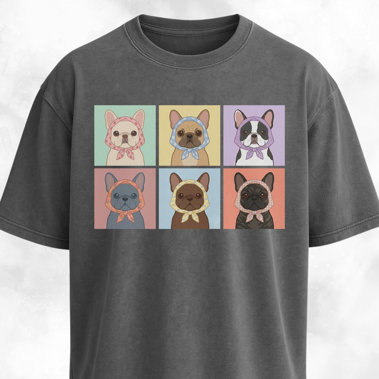 Babushka Frenchies Collage T-Shirt