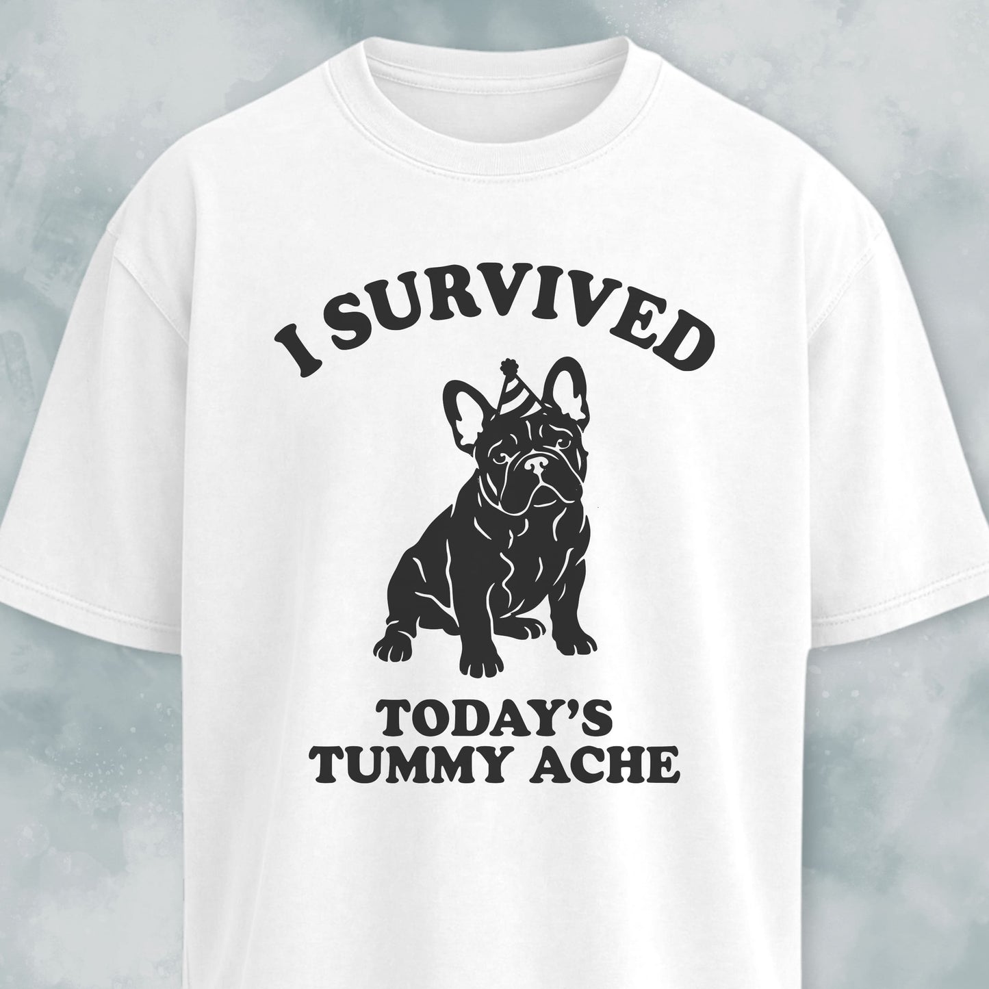 I Survived Today's Tummy Ache Frenchie T-Shirt