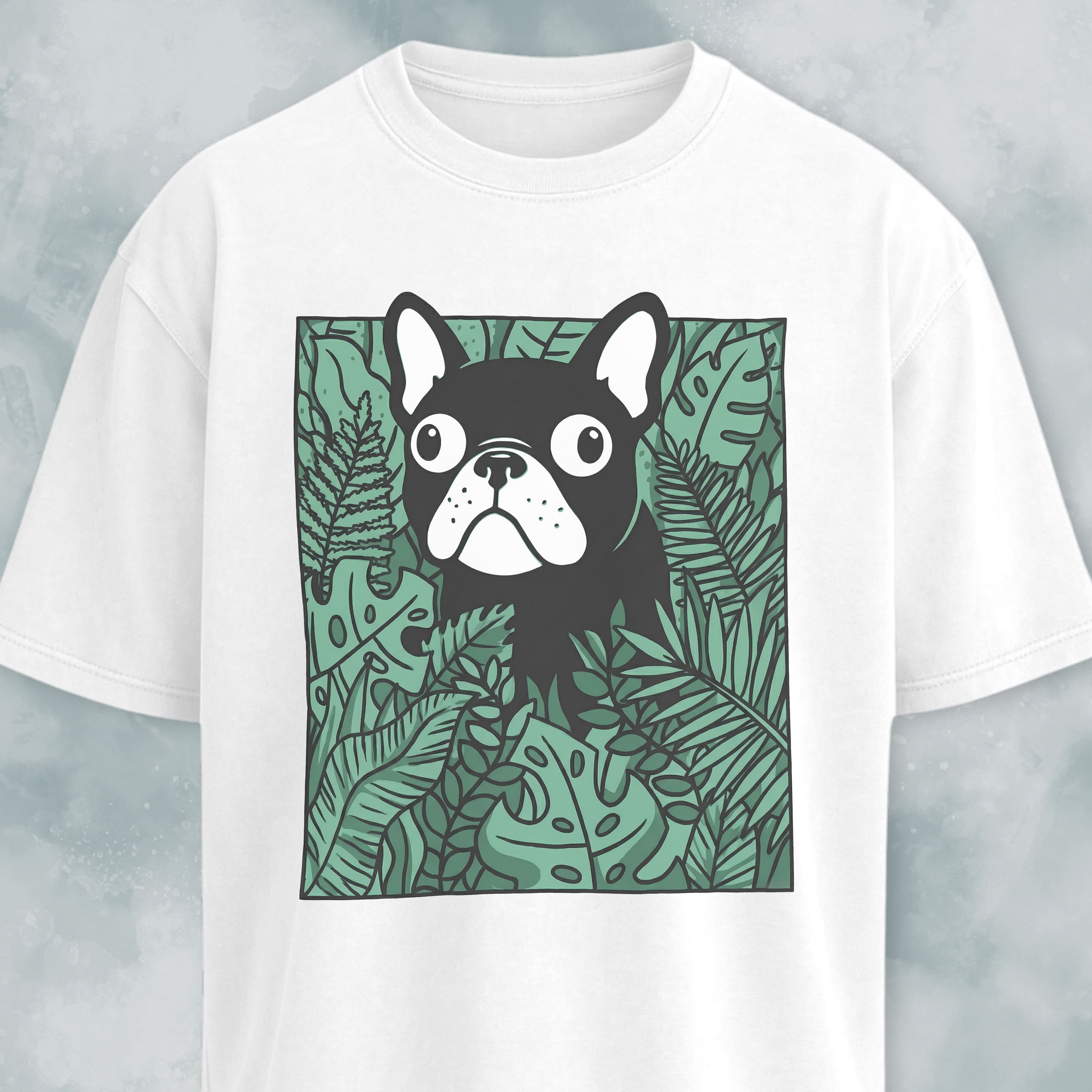 Frenchie In A Green Field T-Shirt