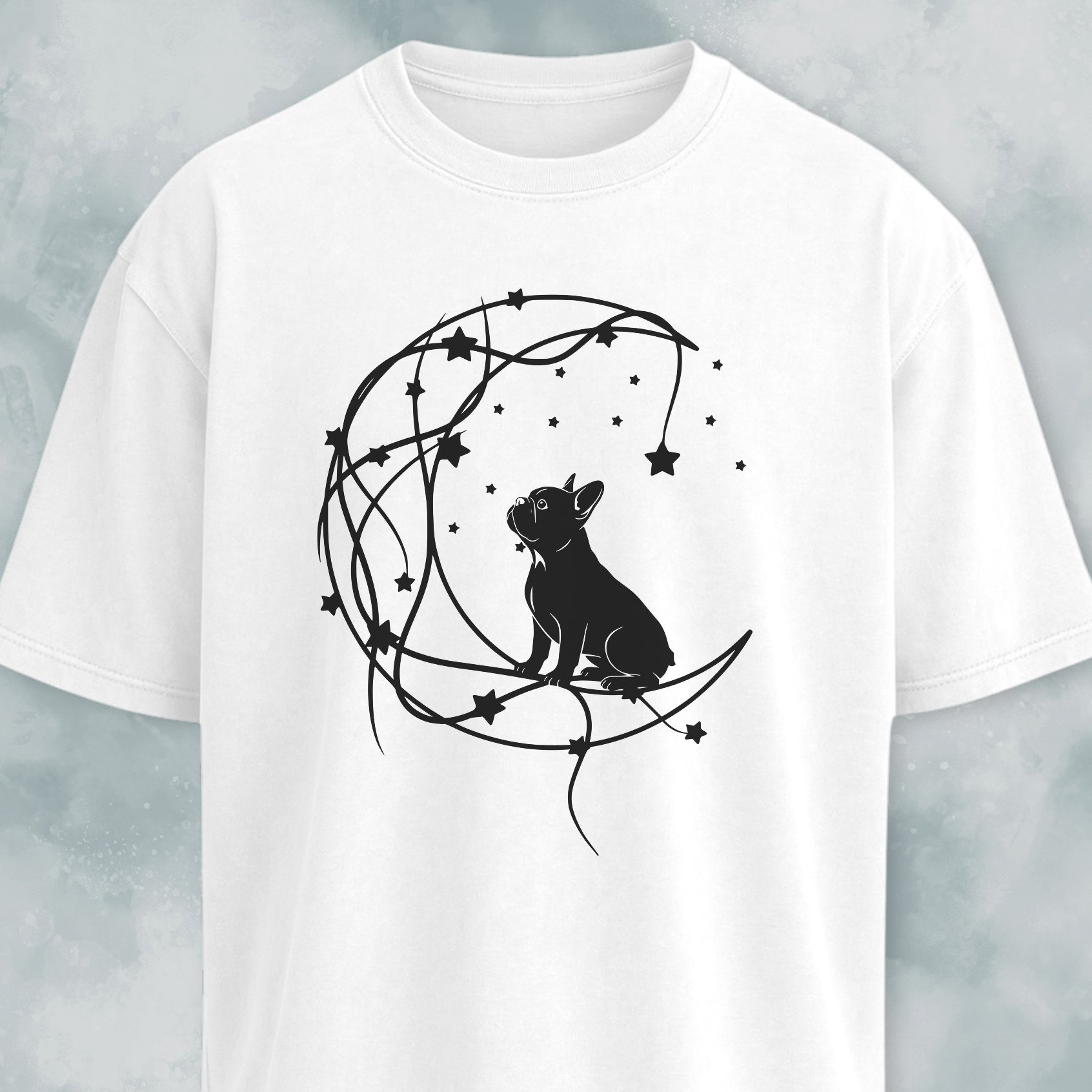 Moon Frenchie Romantic T-Shirt