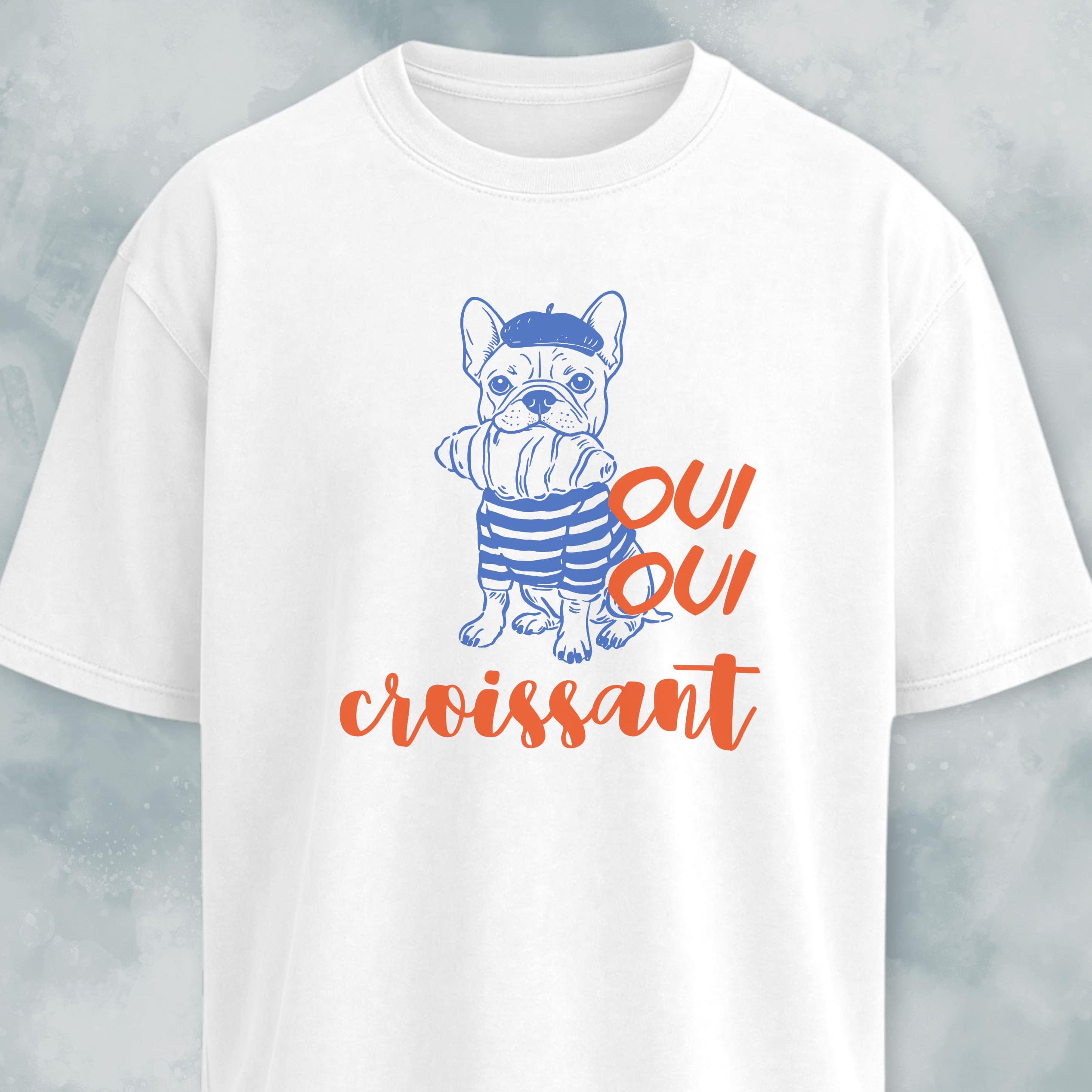Oui Oui Croissant Frenchie T-Shirt