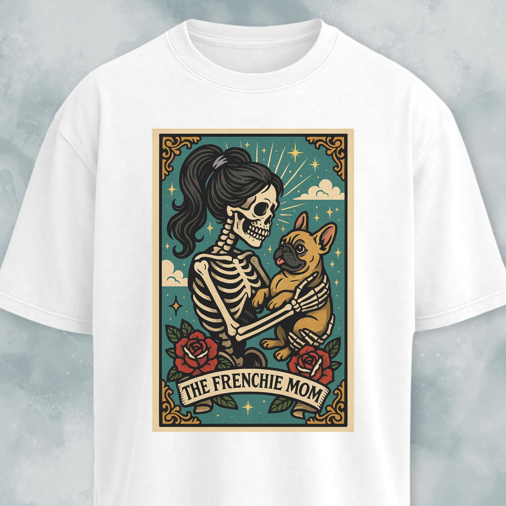 Frenchie Mom Tarot Card T-Shirt
