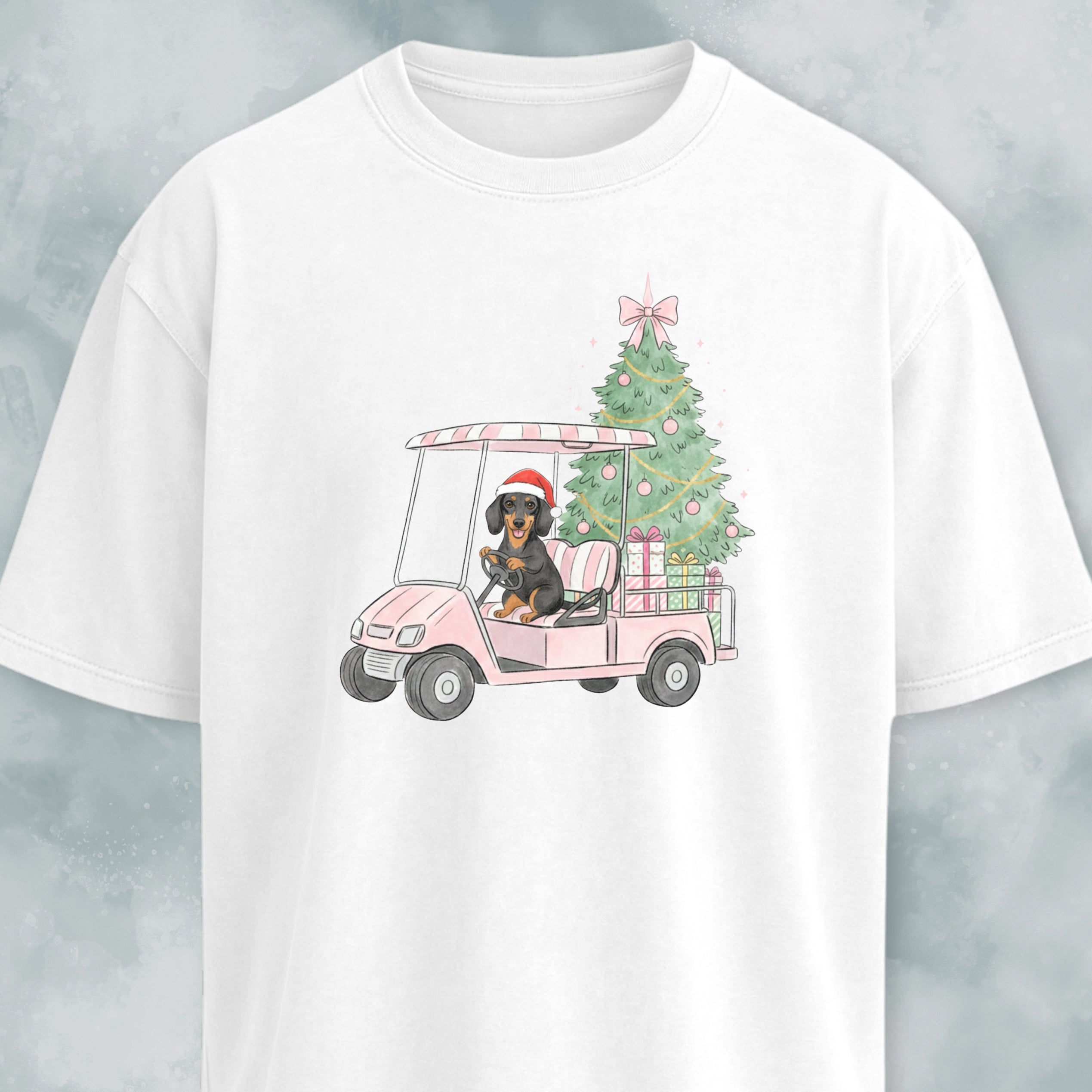 Doxie Driving With Christmas Presents T-Shirt