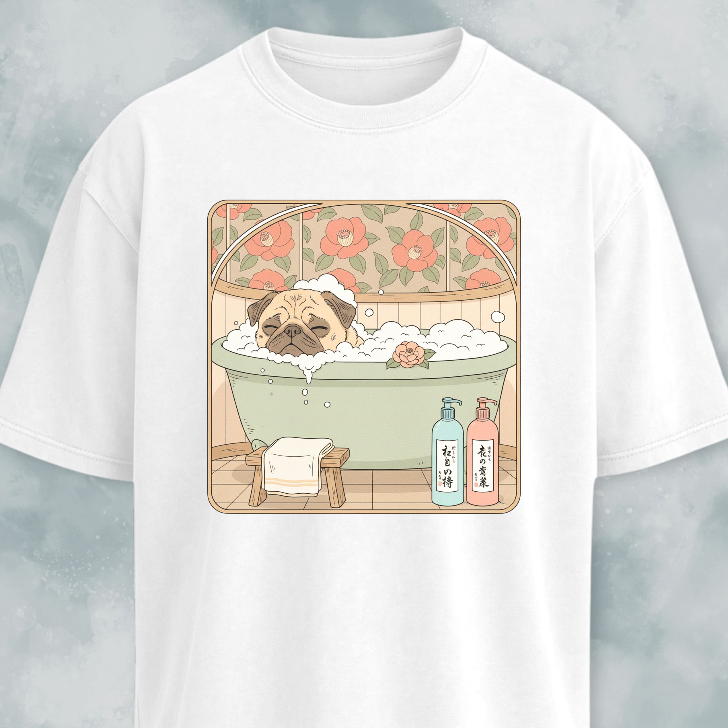 Pug Taking A Bath T-Shirt