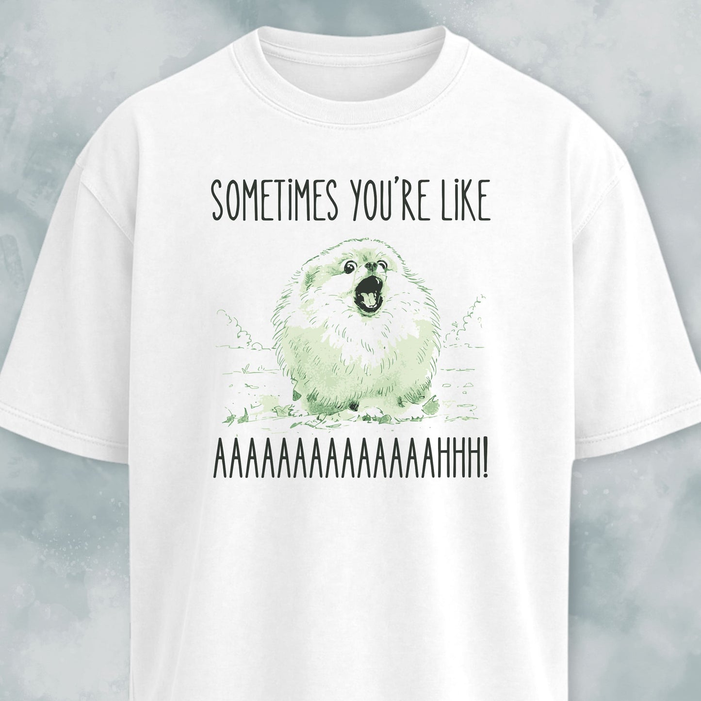 Screaming Pomeranian Meme T-Shirt