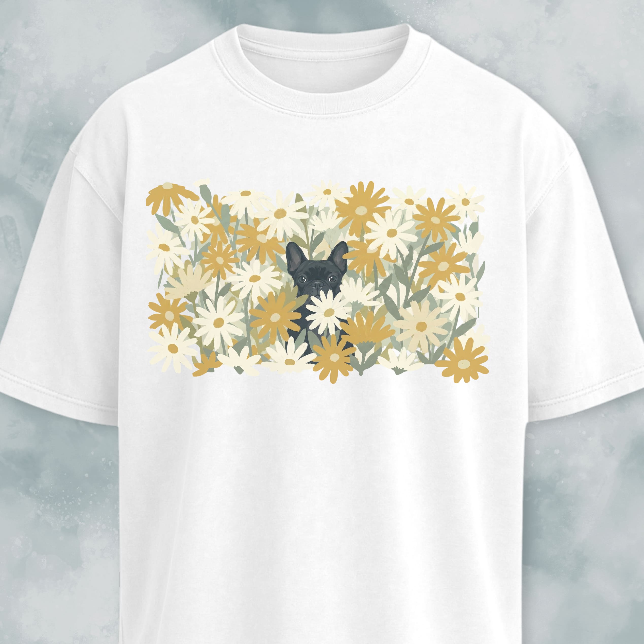 Frenchie In A Field Of Daisies T-Shirt