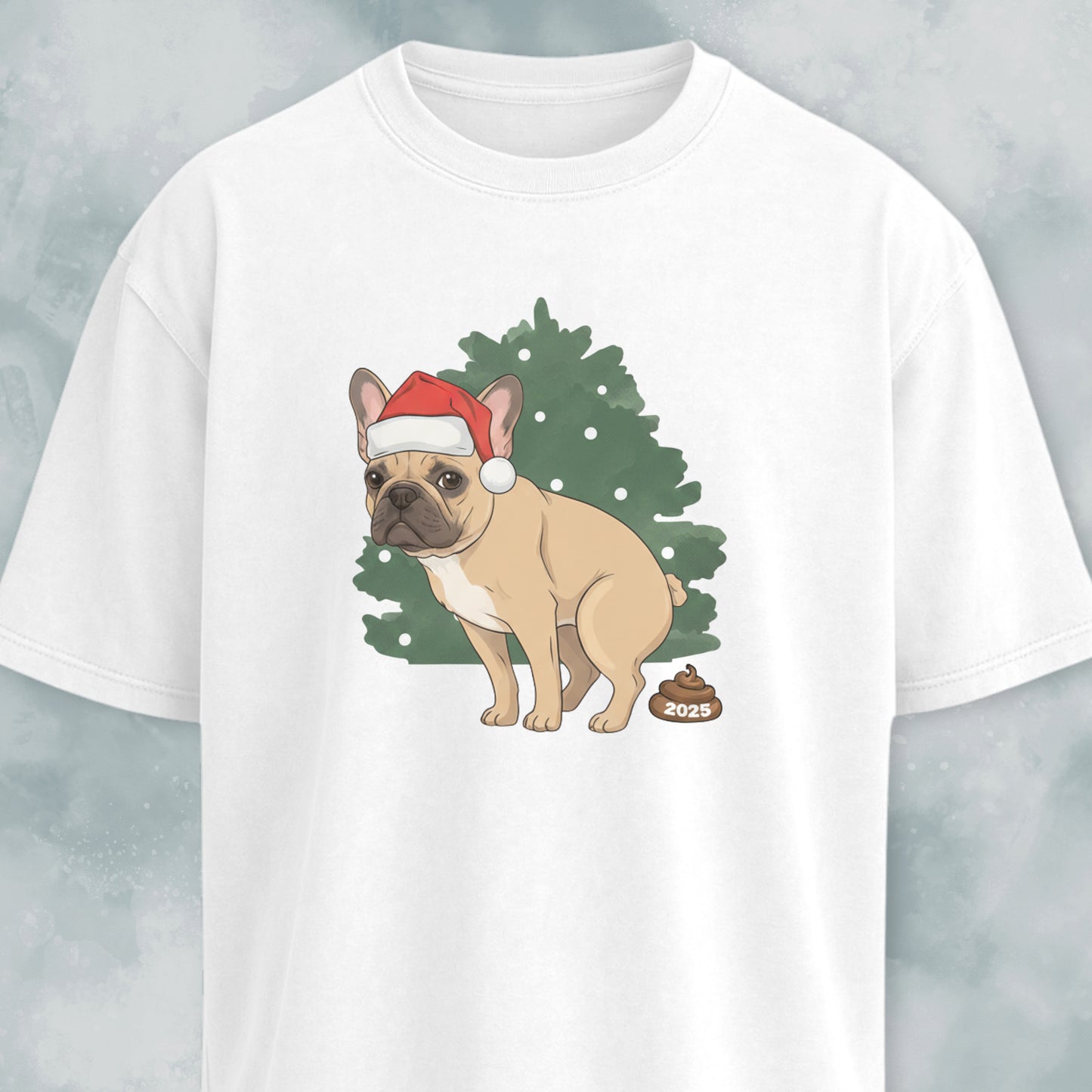 Frenchie Pooping 2025 T-Shirt