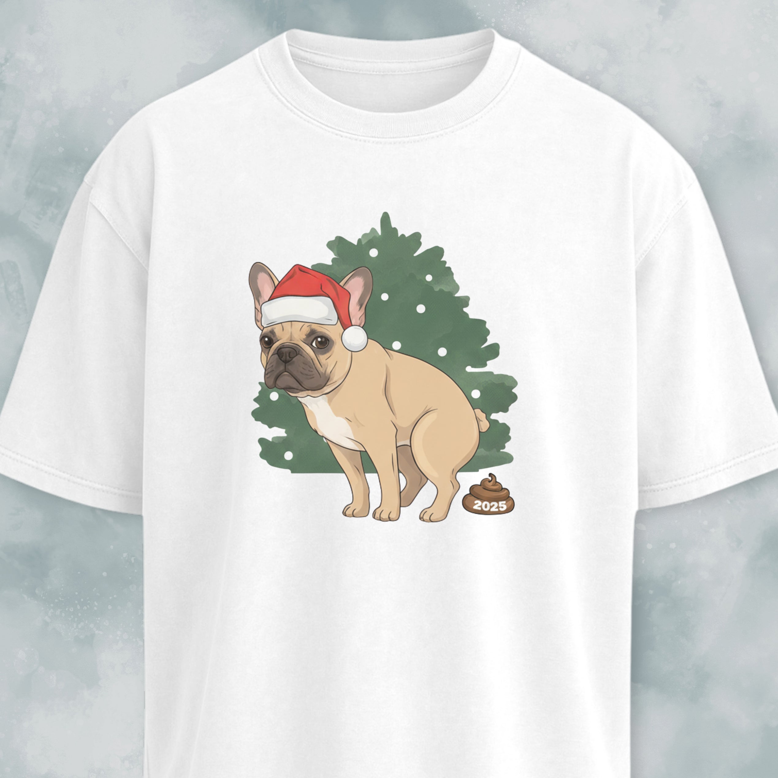 Frenchie Pooping 2025 T-Shirt