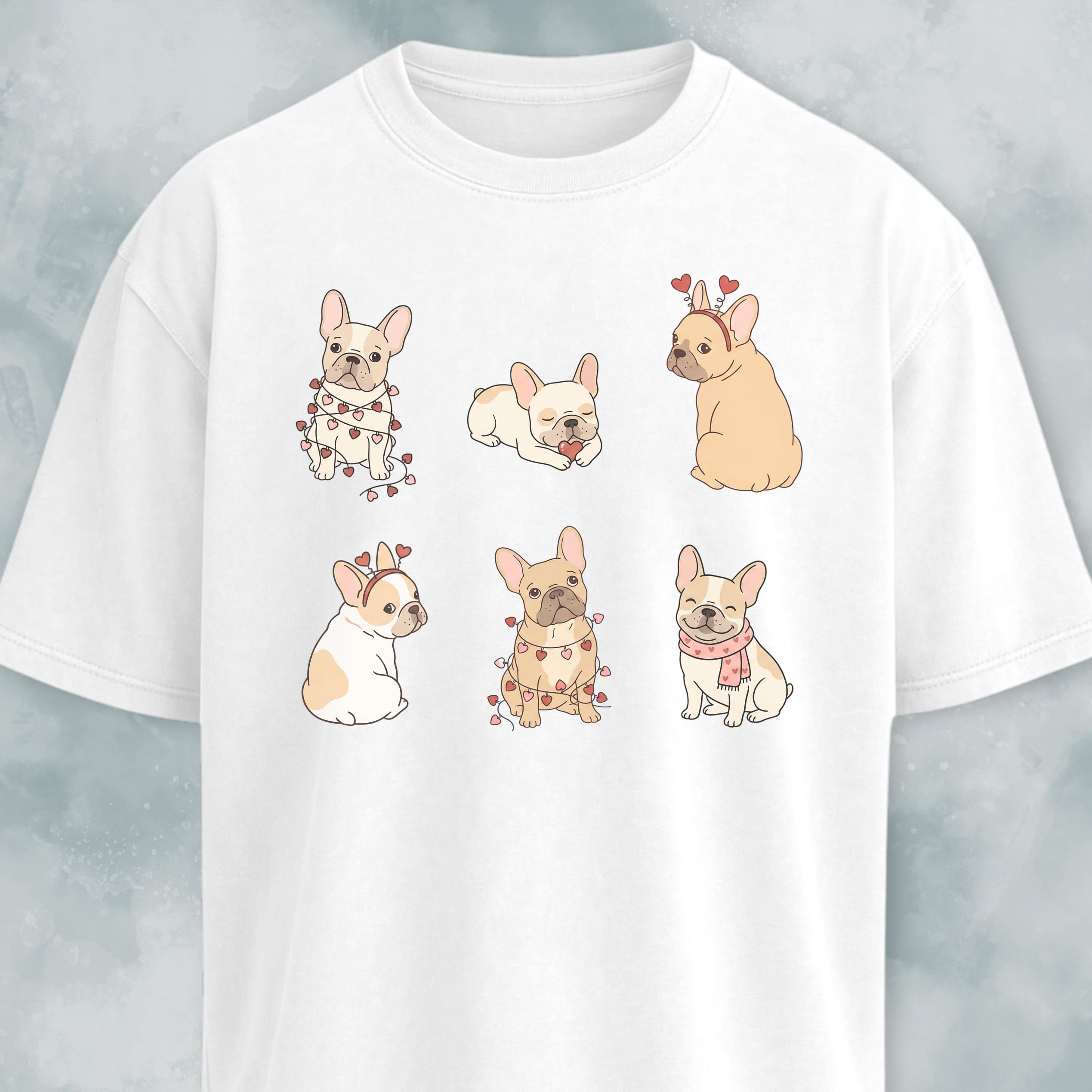 Valentine's Day Romantic Frenchies Collage