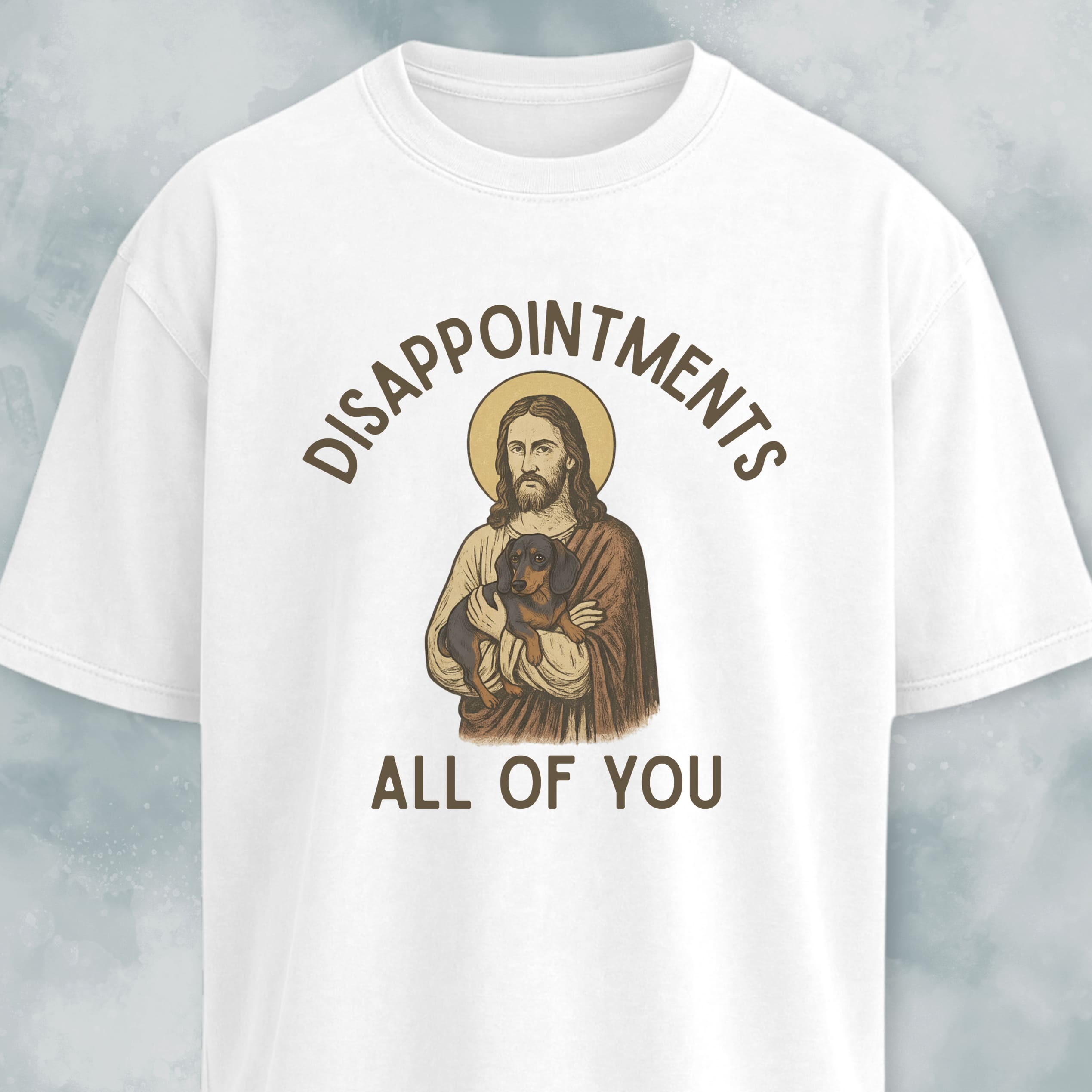 Disappointed Jesus Dachshund Edition T-Shirt