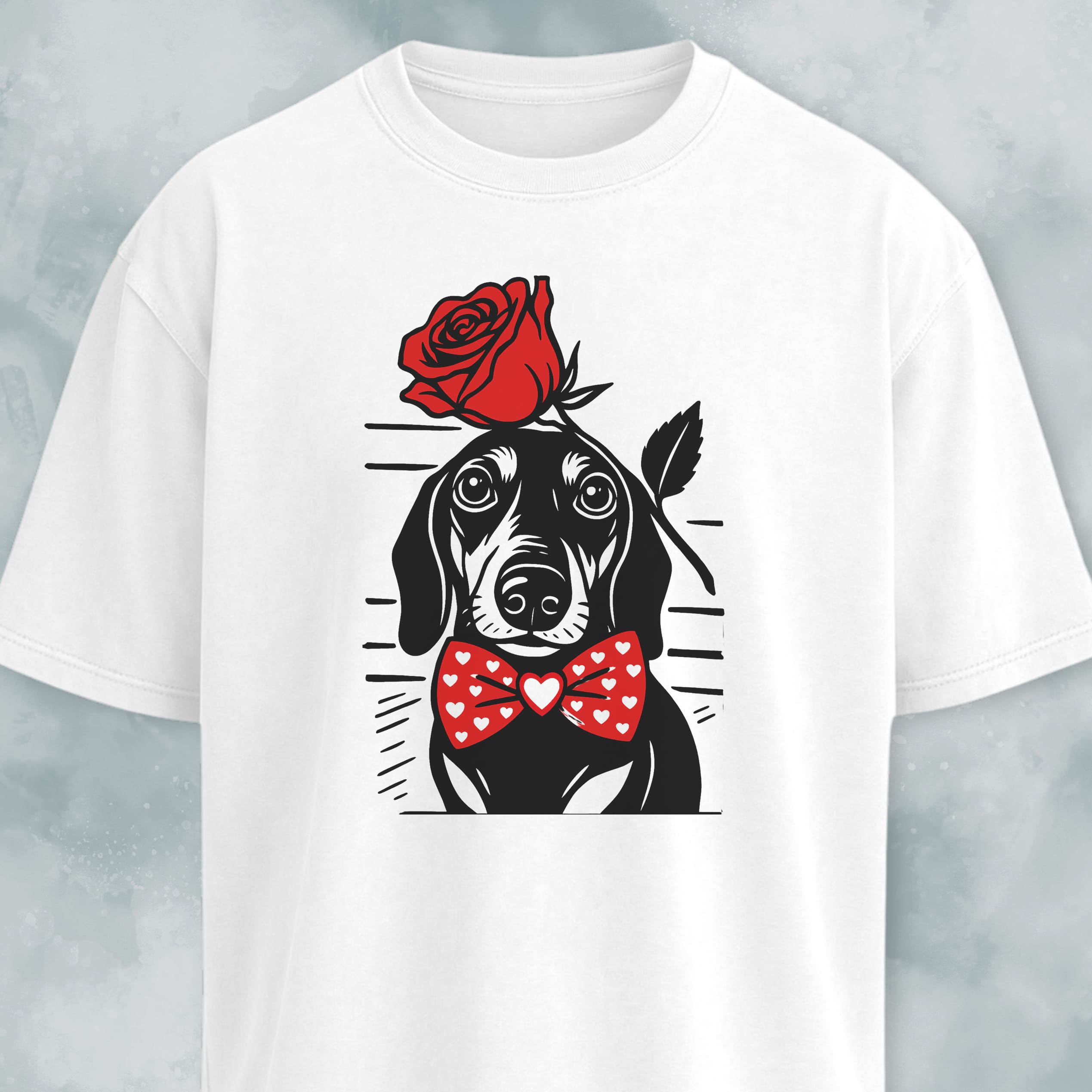 Dachshund With A Rose T-Shirt