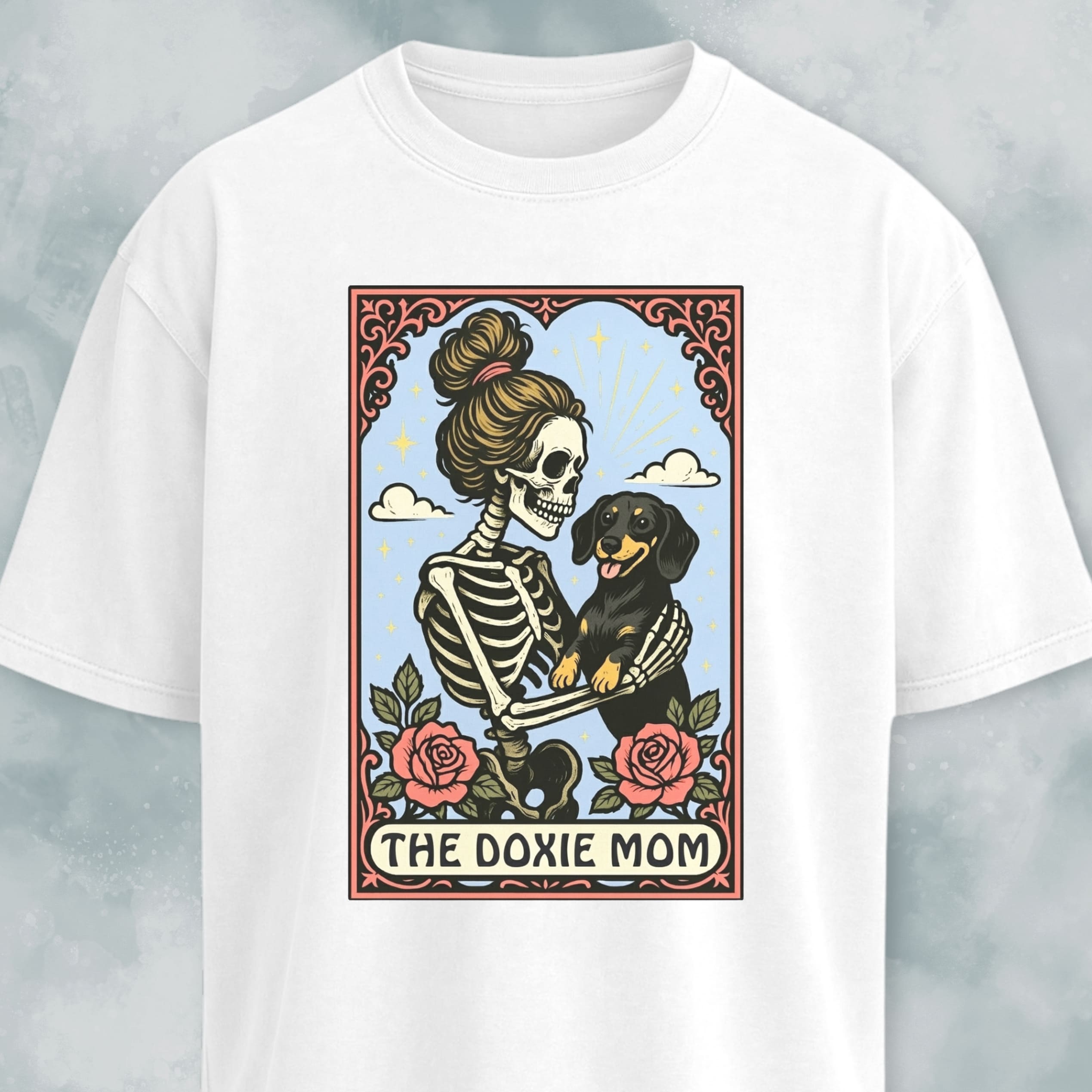 The Doxie Blonde Mom Tarot Card T-Shirt