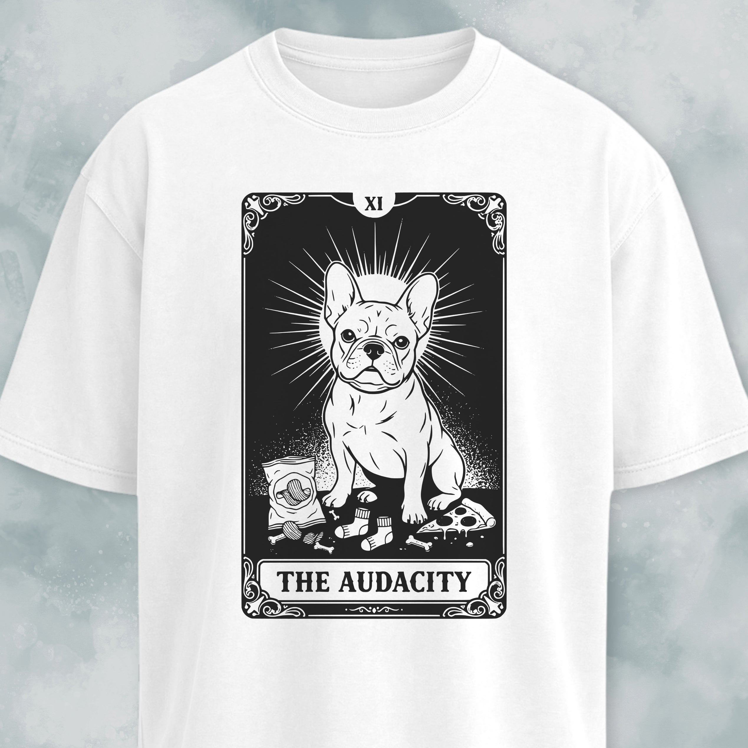 The Audacity Tarot Card Frenchie Edition T-Shirt