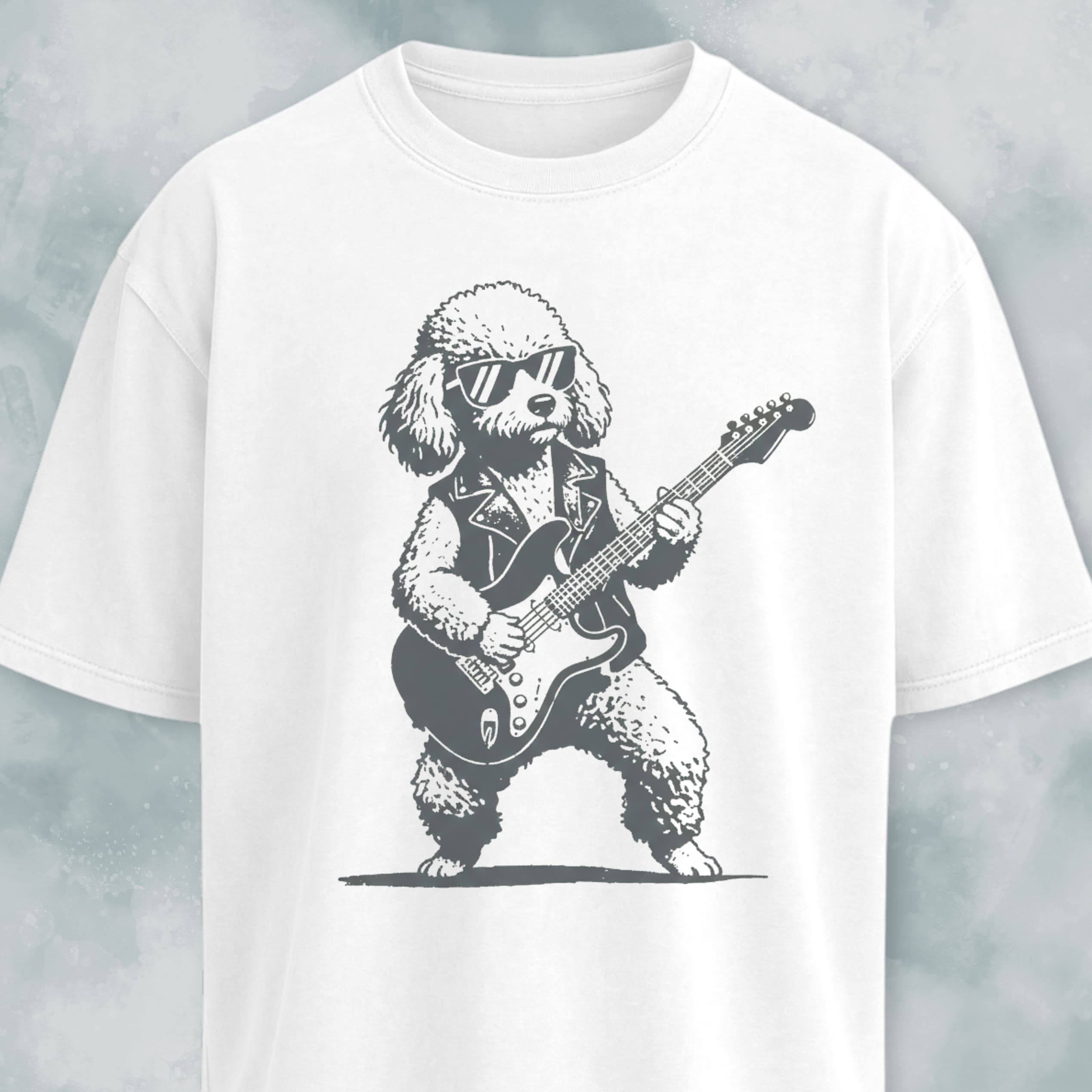 Rockstar Poodle Playing The Guitar T-Shirt