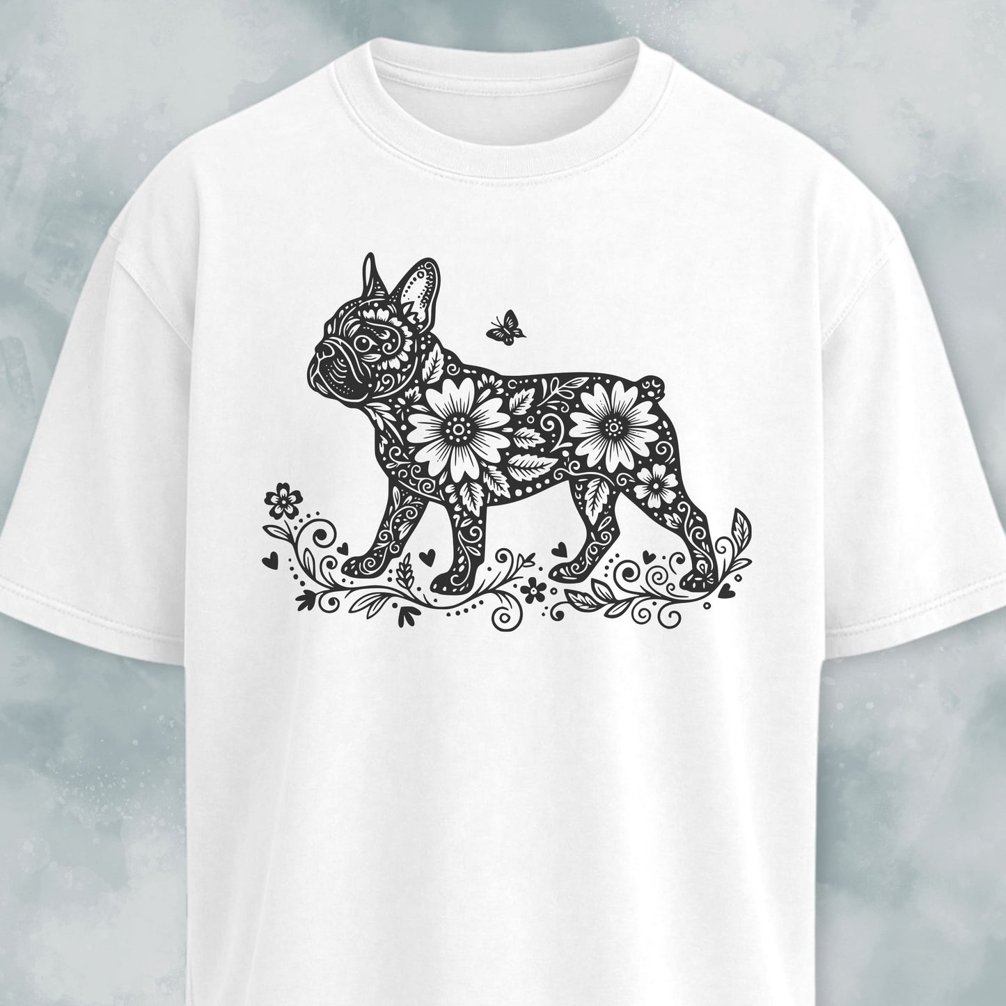 Floral Frenchie T-Shirt