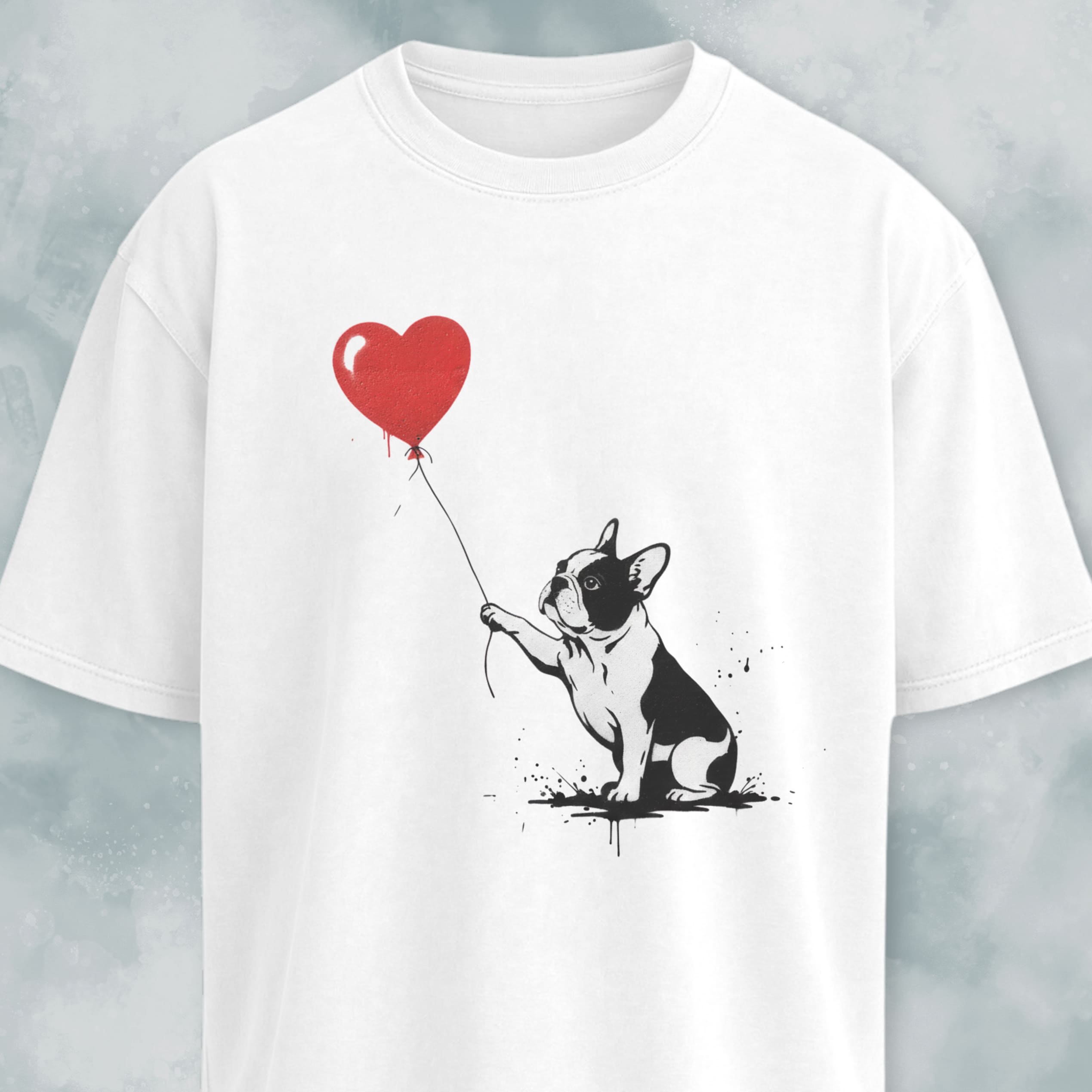 Frenchie With A Red Balloon T-Shirt