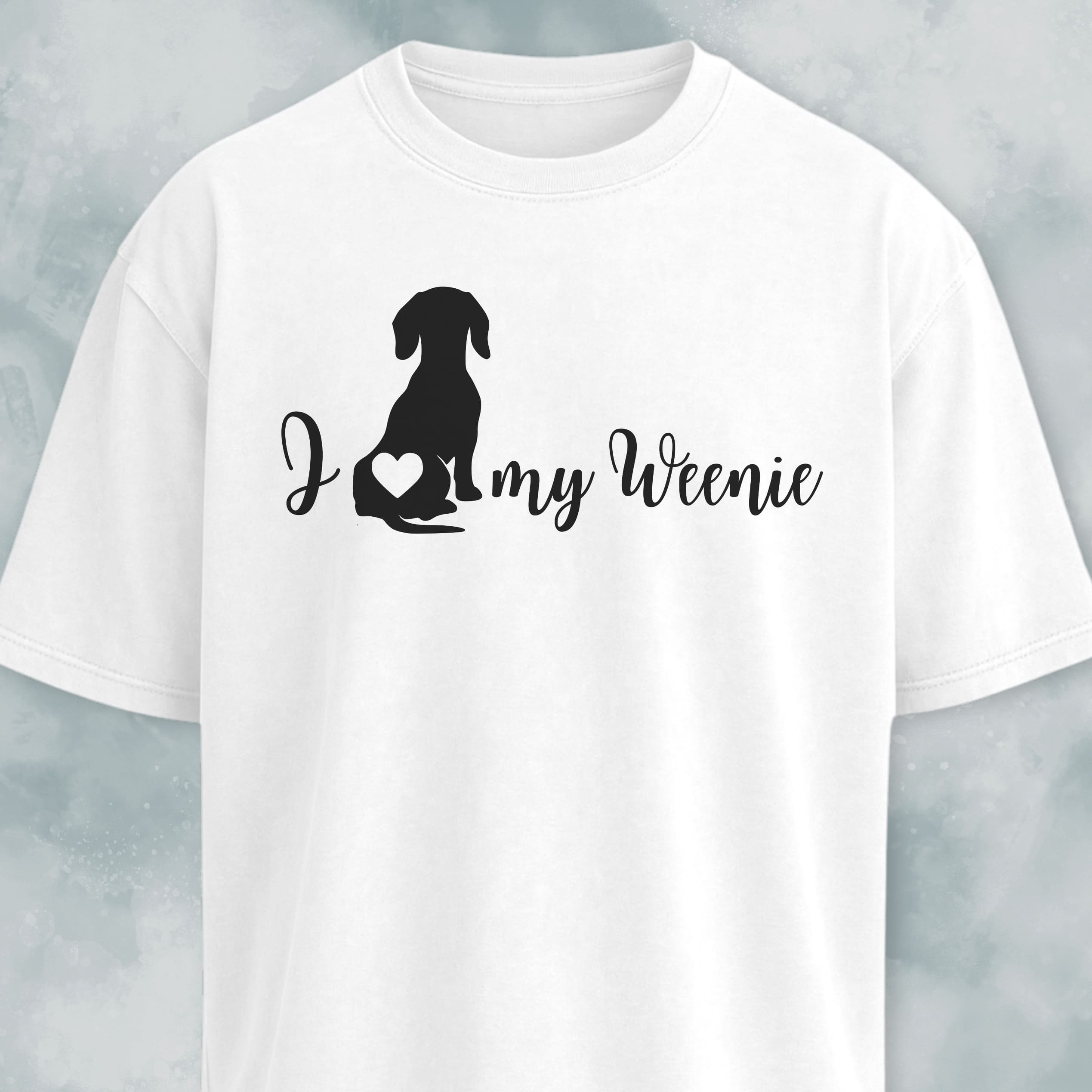 I Love My Weenie Butt Heart T-Shirt