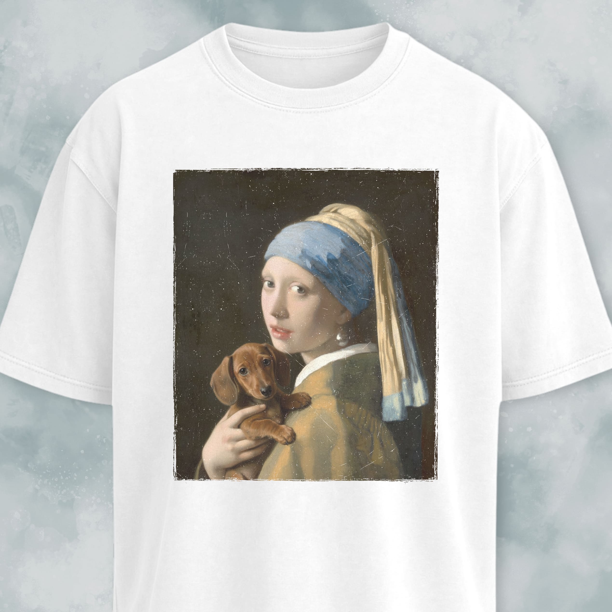 Girl With A Pearl Earring Dachshund Edition T-Shirt