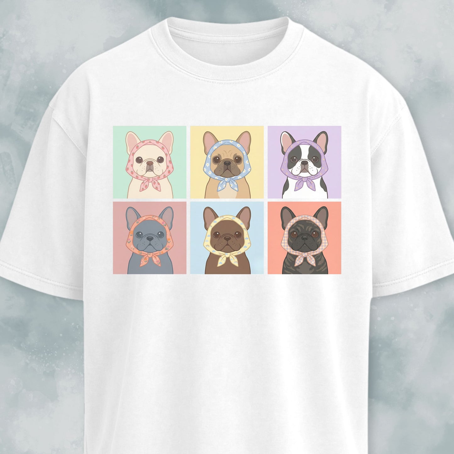 Babushka Frenchies Collage T-Shirt