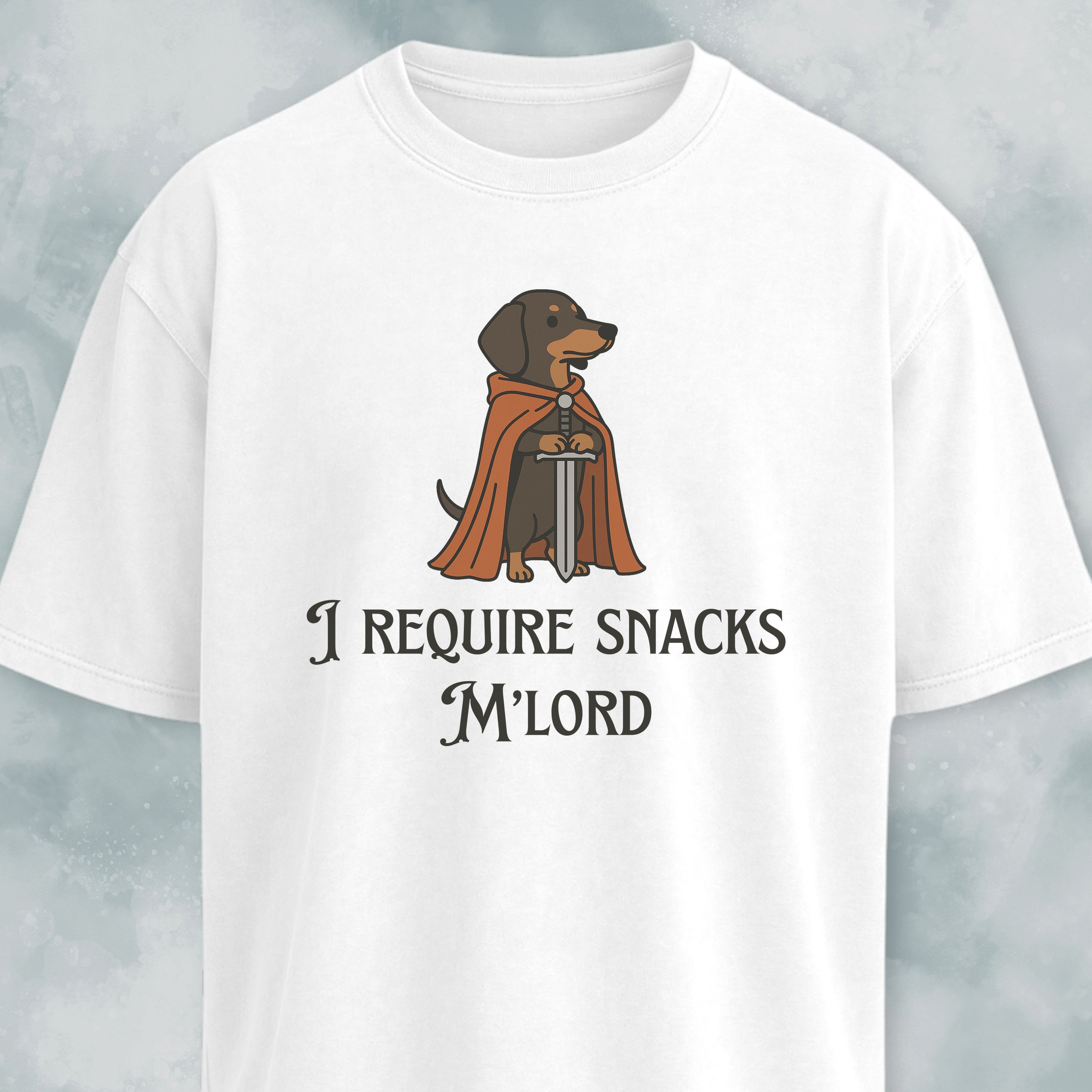 I Require Snacks Mlord Medieval Doxie T-Shirt