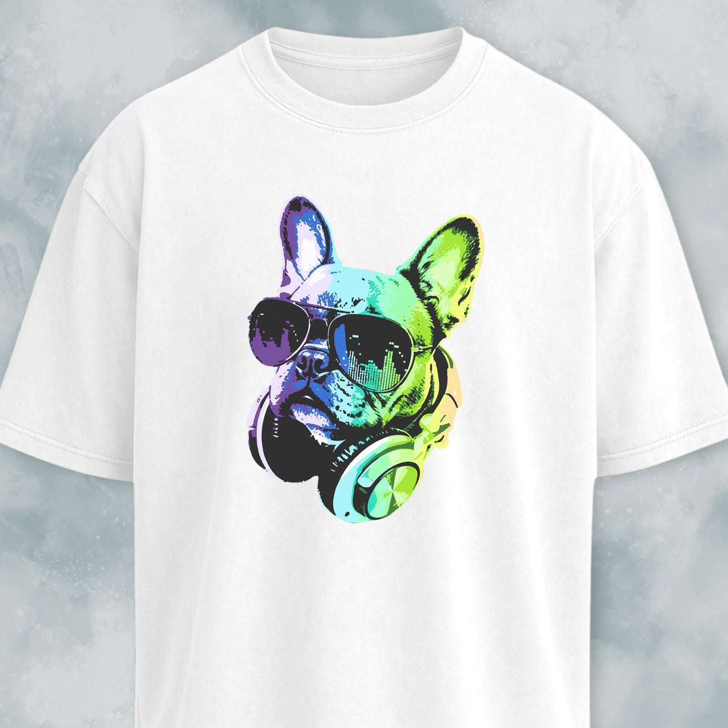 Frenchie DJ With Headphones T-Shirt
