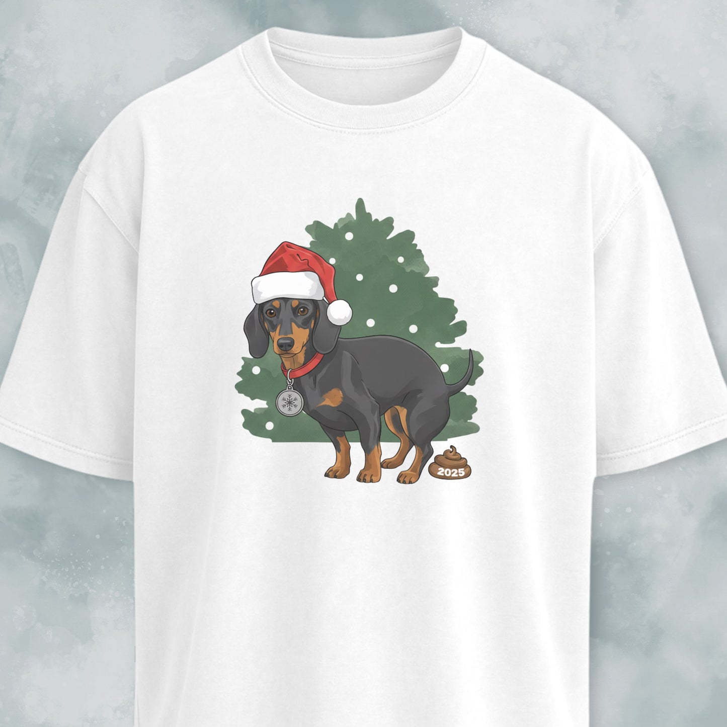 Christmas Doxie Pooping 2025 Funny T-Shirt