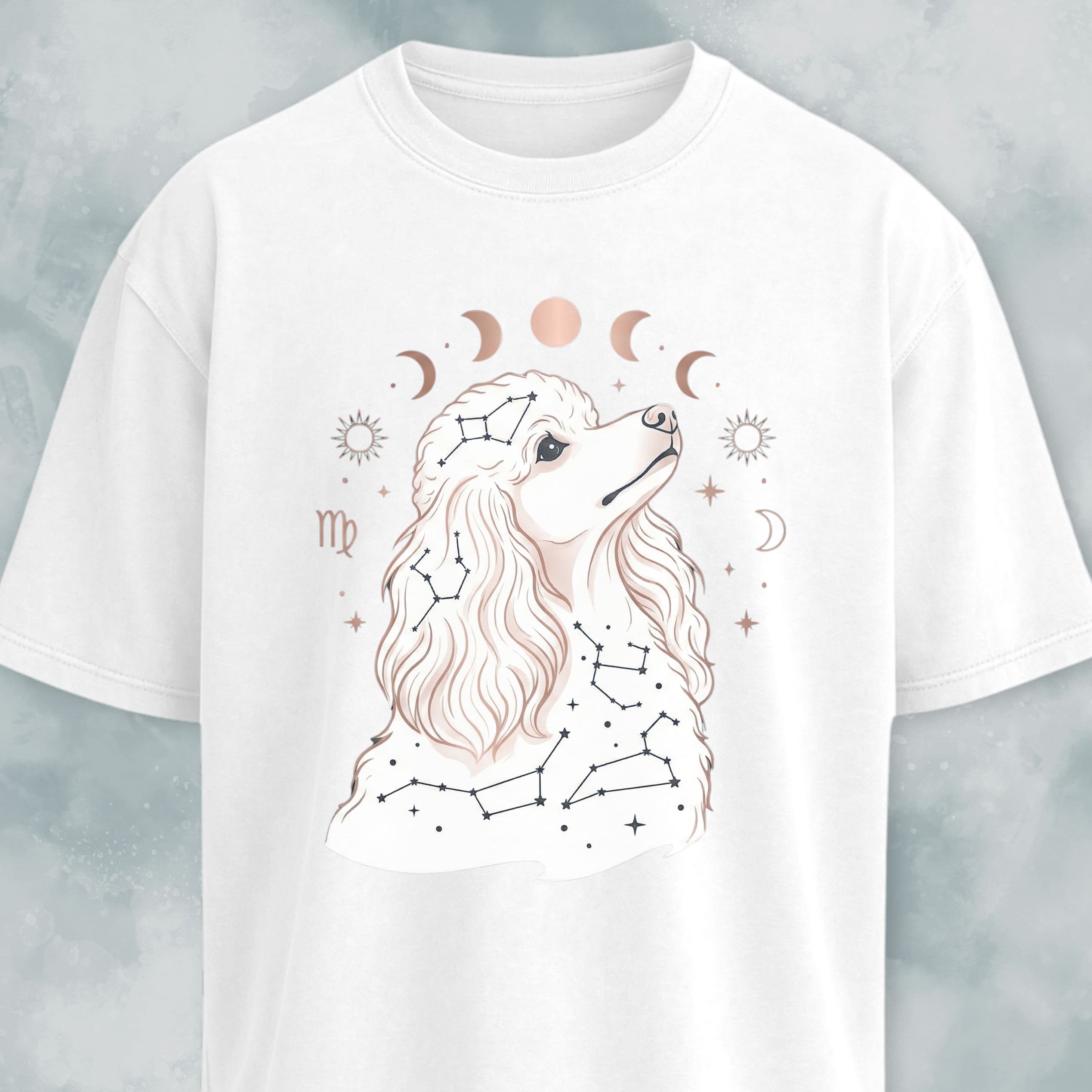 Astrology Poodle Graphic T-Shirt