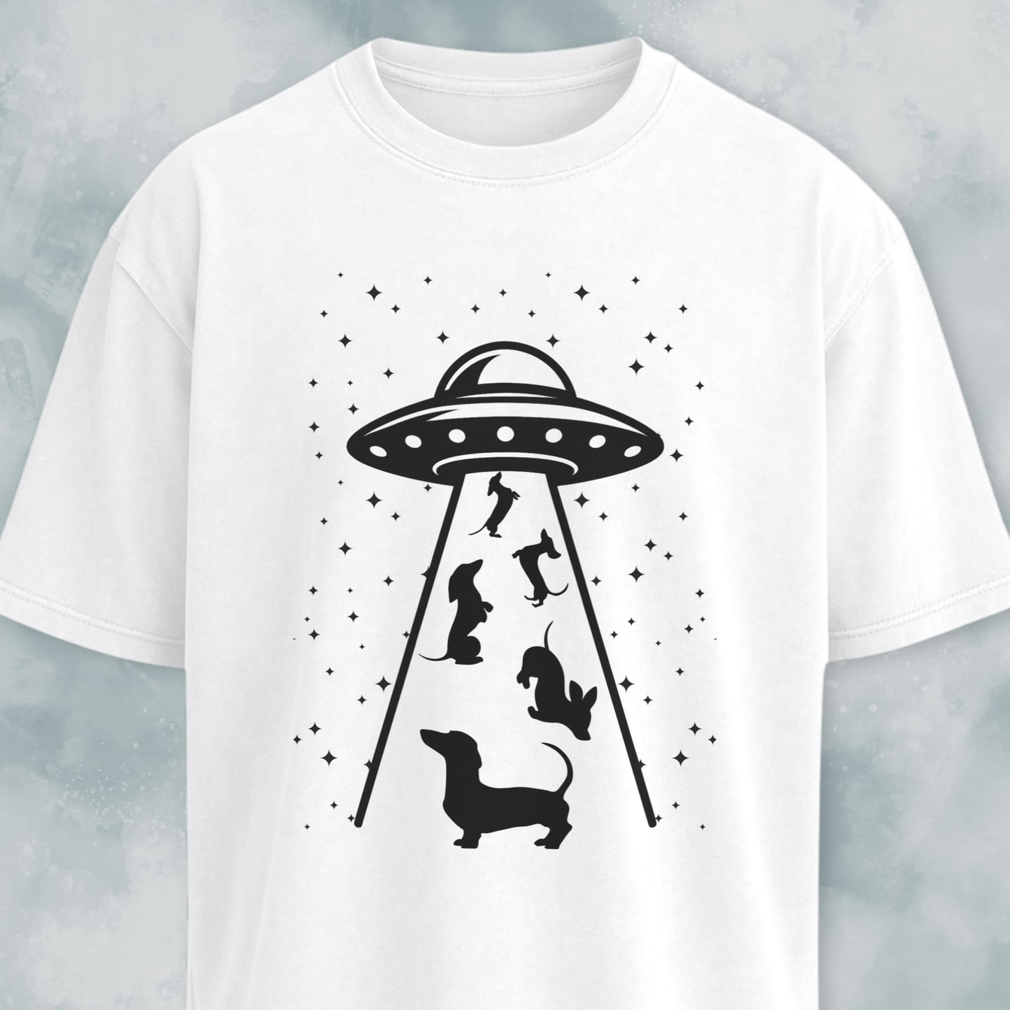 UFO Beaming Dachshunds T-Shirt
