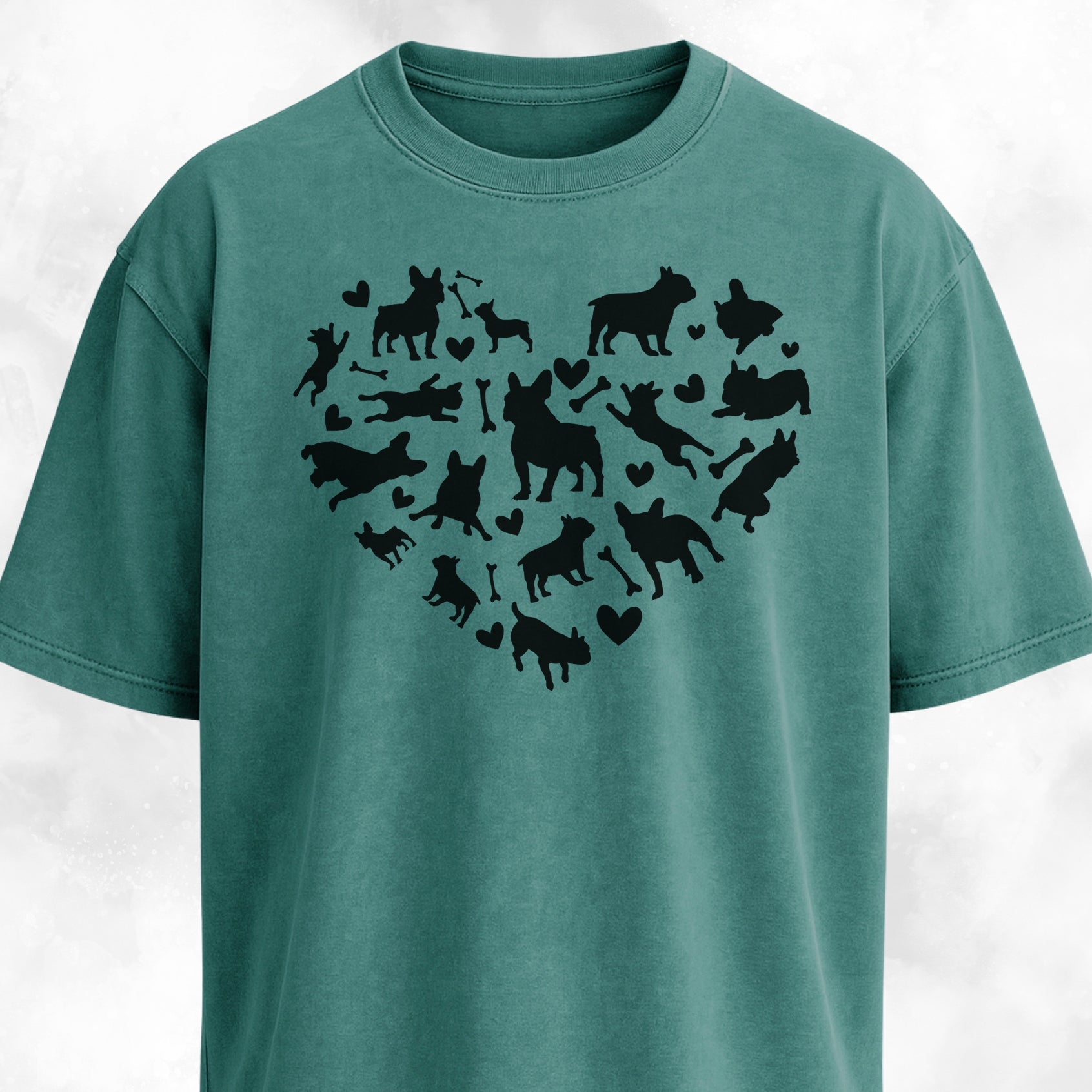 Frenchies Heart Mosaic T-Shirt