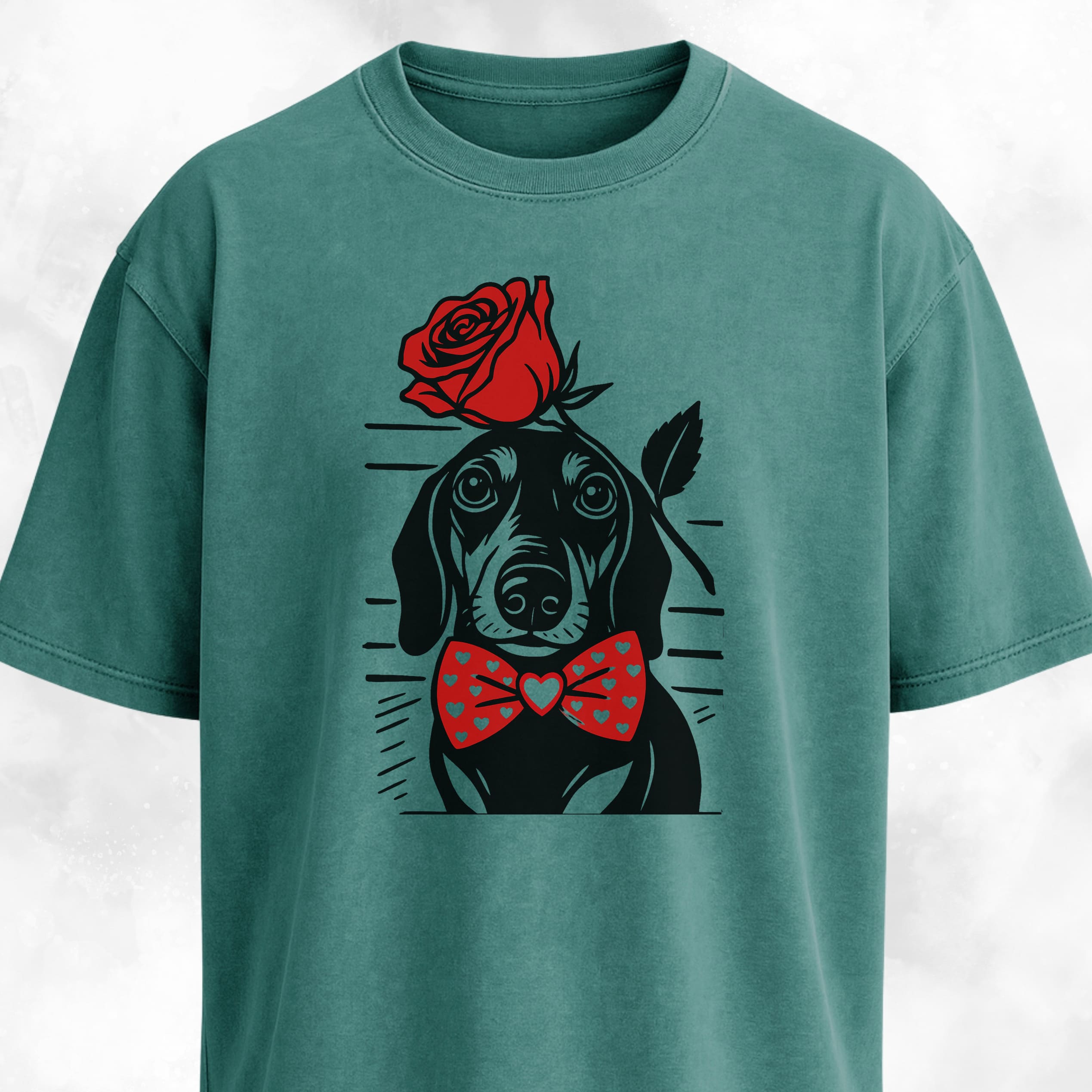 Dachshund With A Rose T-Shirt
