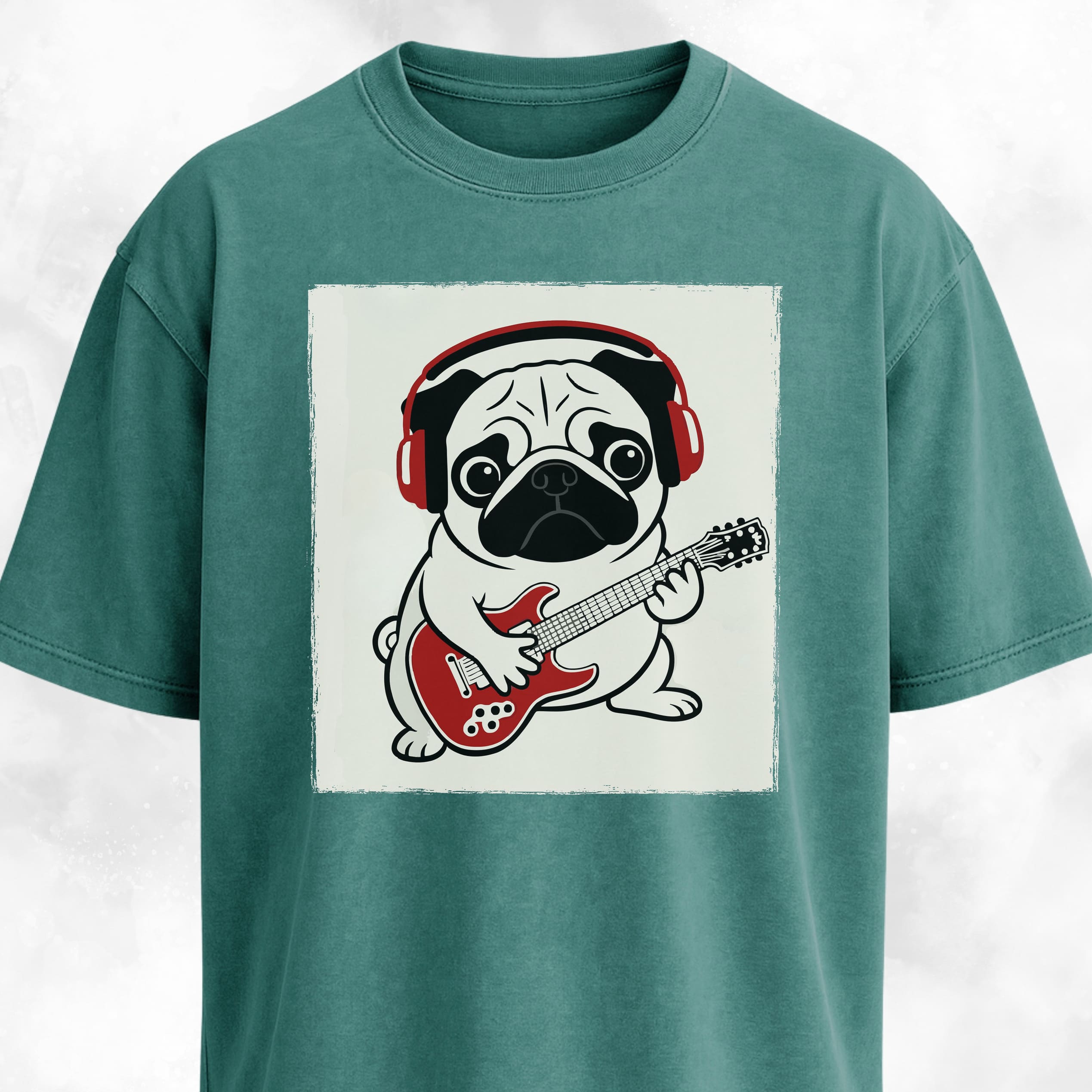 Pug Playing The Guitar T-Shirt