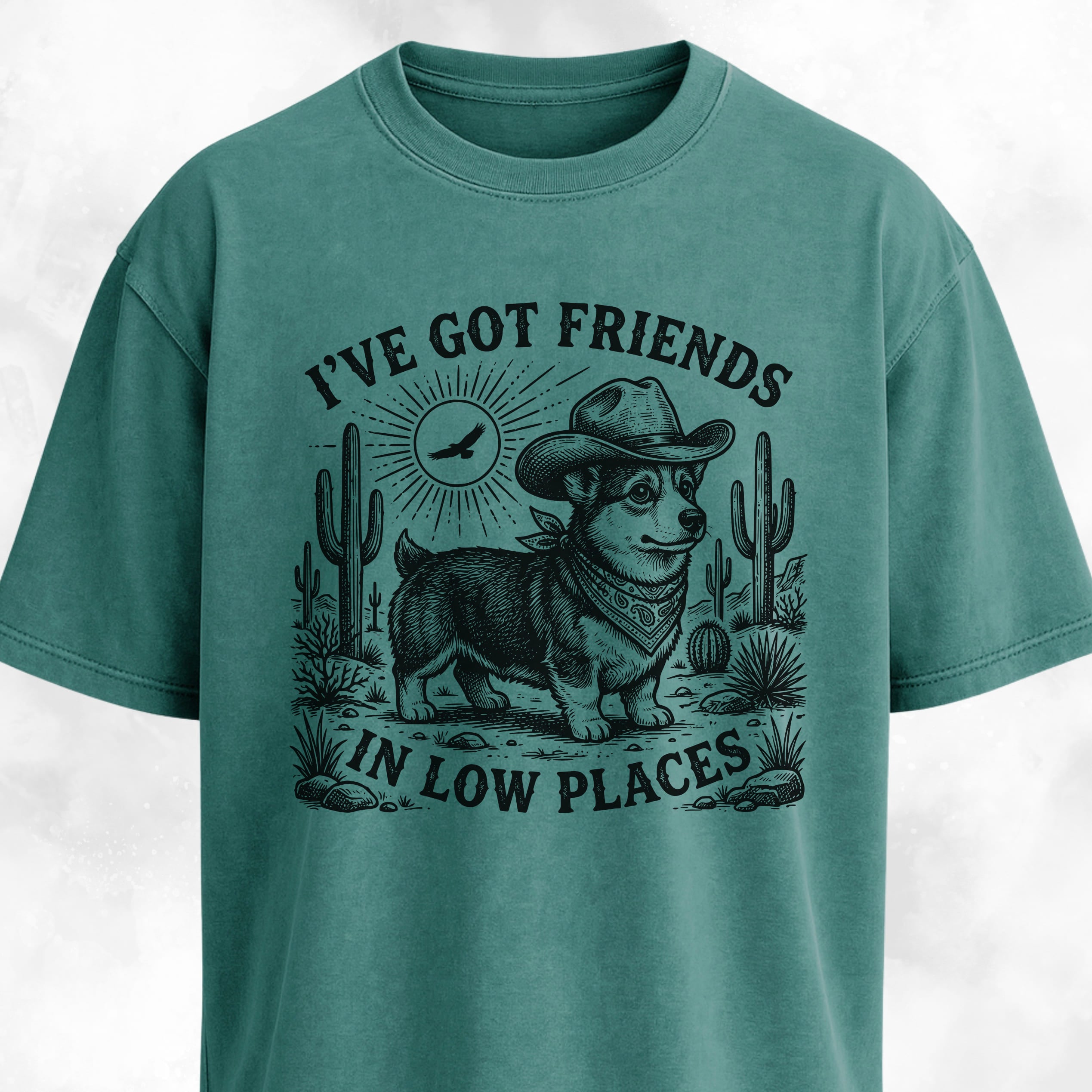 I've Got Friends In Low Places Corgi T-Shirt