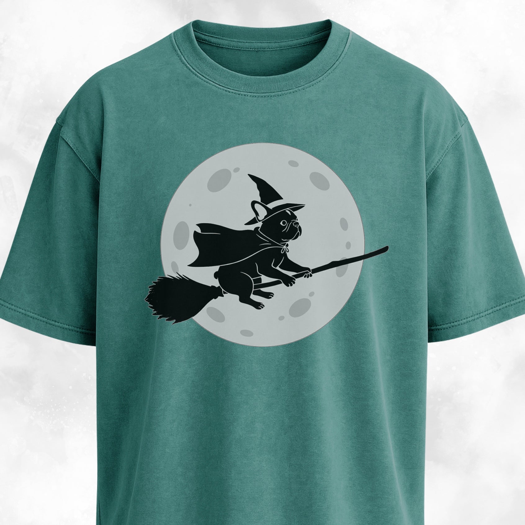 Flying French Bulldog On A Full Moon T-Shirt