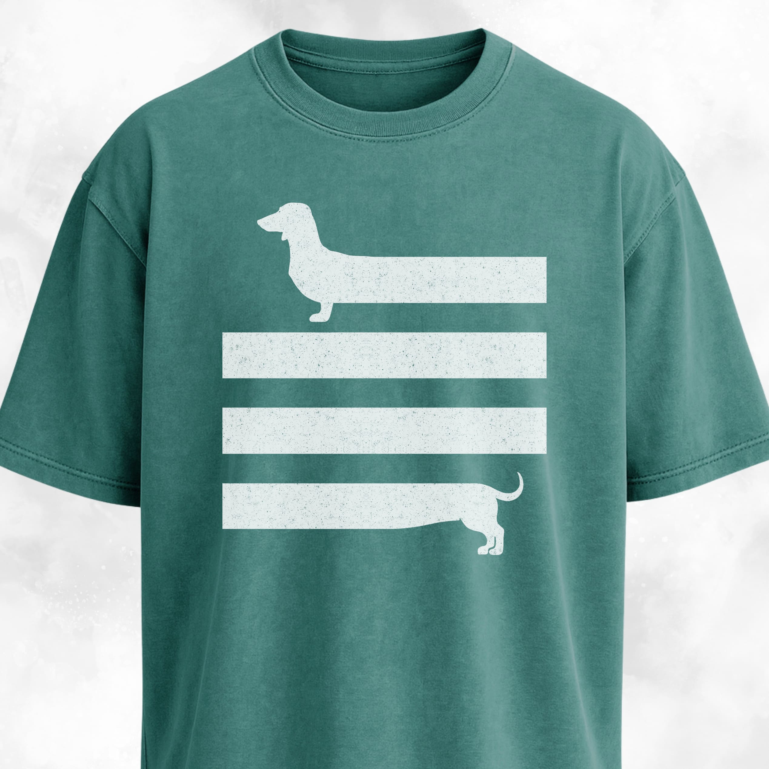 Long Body Abstract Dachshund T-Shirt